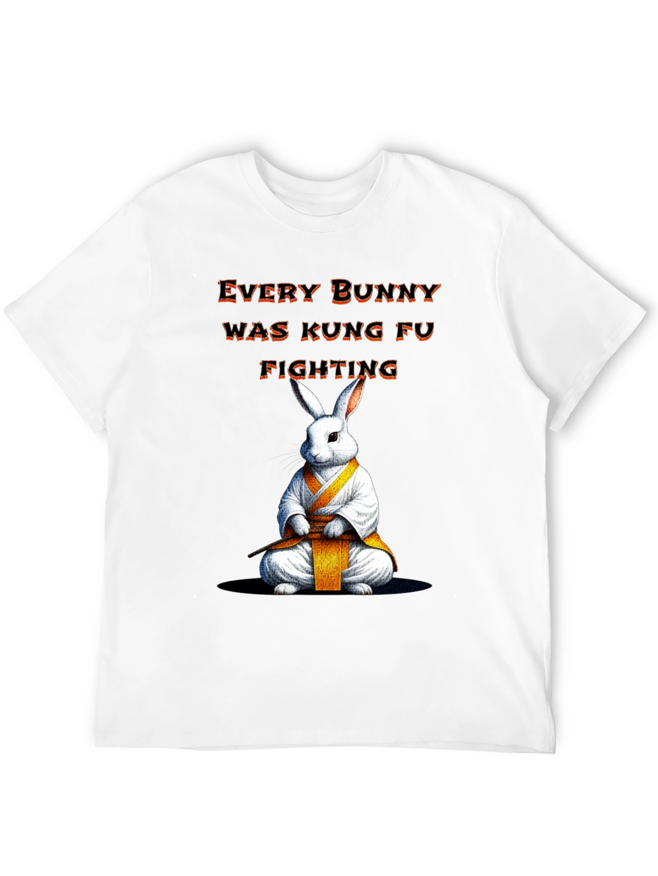 Black Kung Fu Bunny T-Shirt - Every Bunny Was Kung Fu Fighting view 12