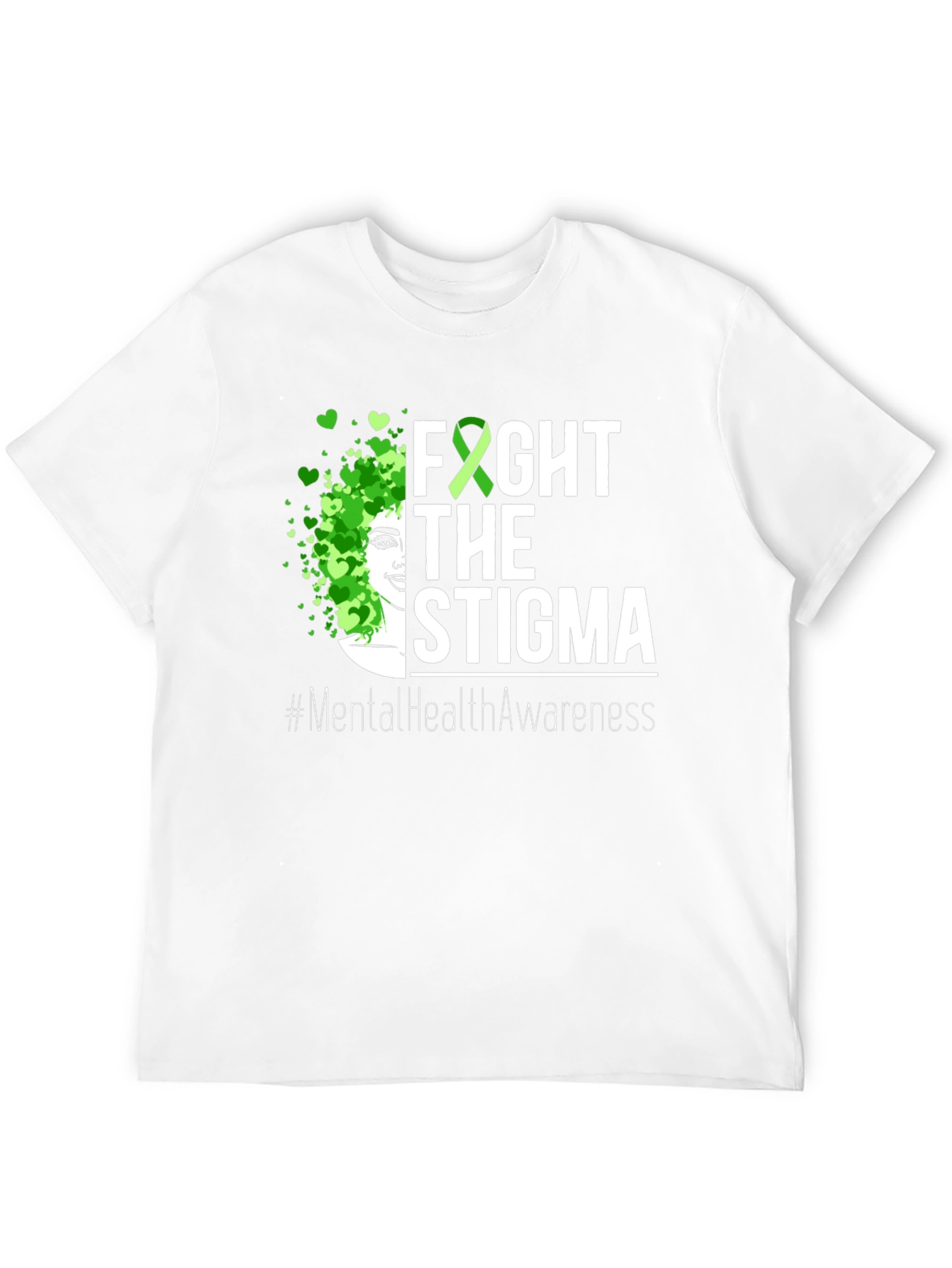 Black Fight the Stigma Mental Health Awareness Tee view 12