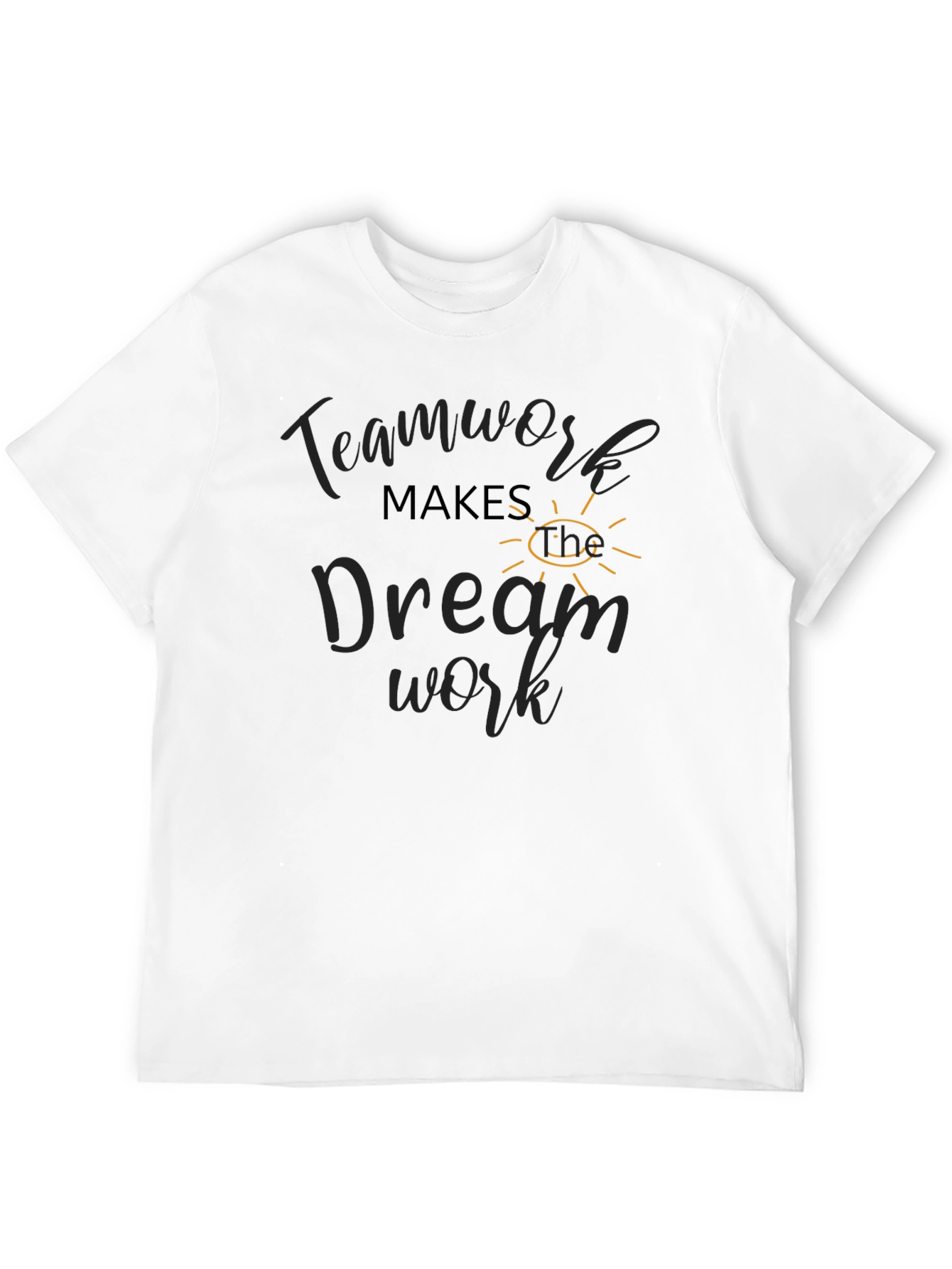 Black Teamwork Makes the Dream Work Graphic Tee view 12