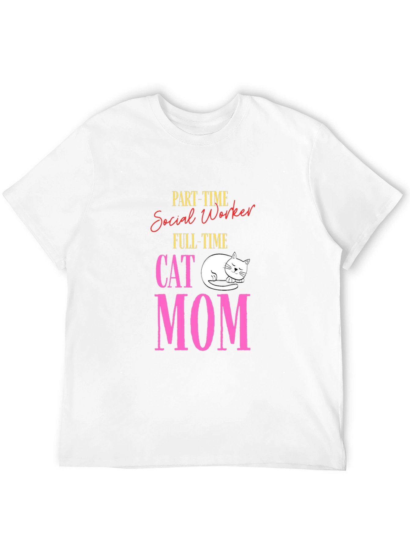Black Social Worker Cat Mom T-Shirt view 12