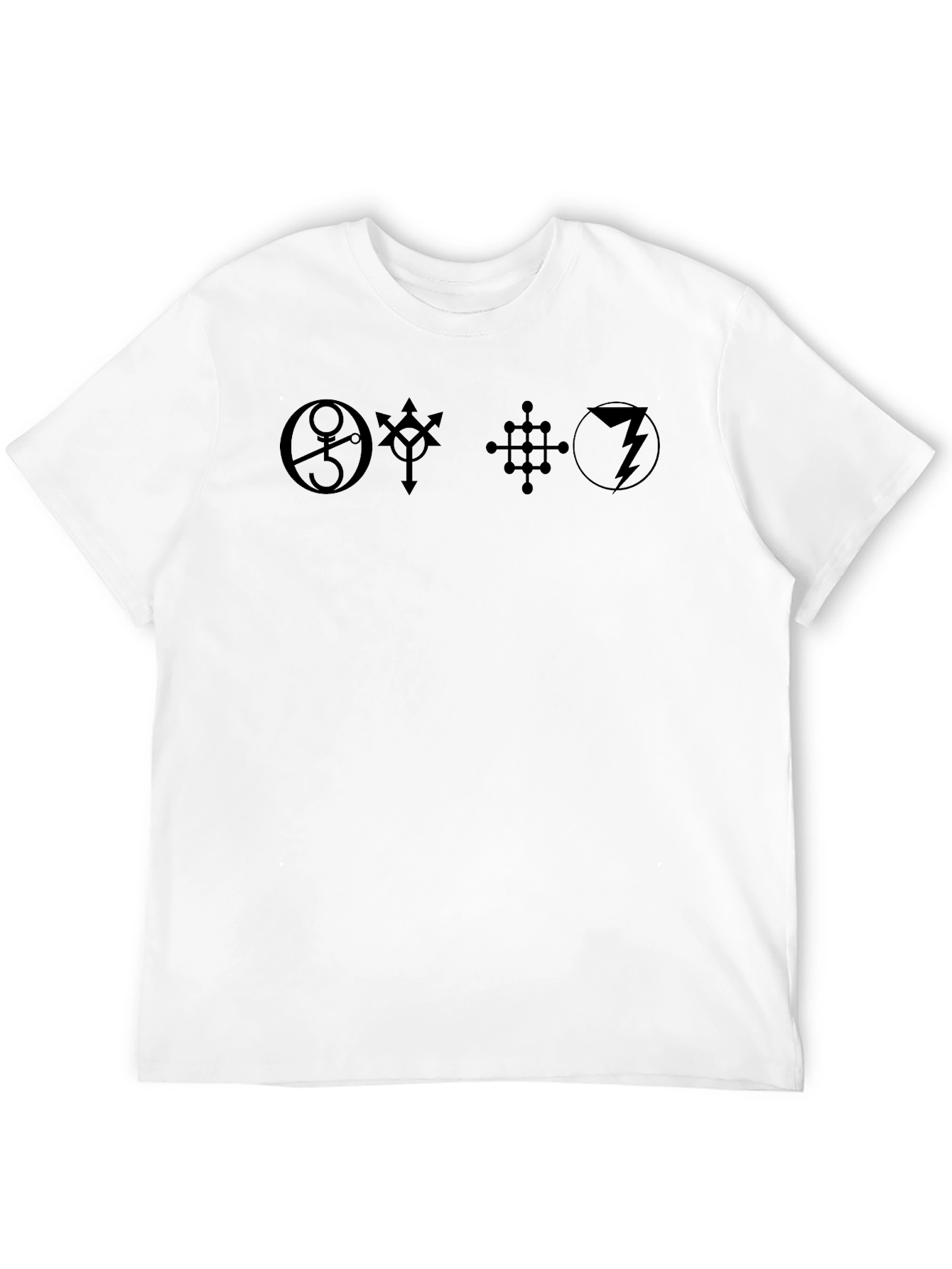 Black Symbol Graphic Print Black T-Shirt view 12