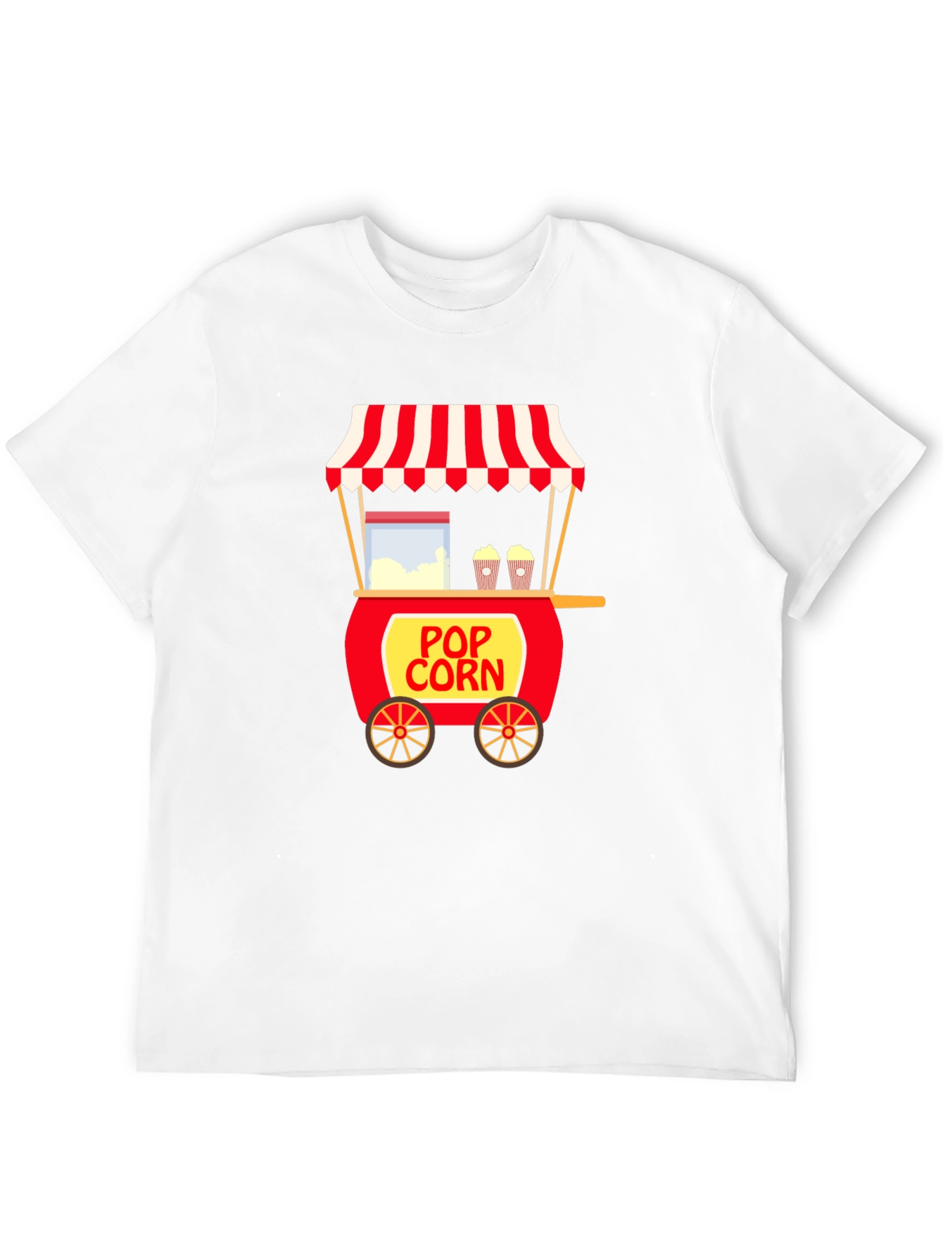 Black Popcorn Cart T-Shirt - Unique Foodie Tee view 12