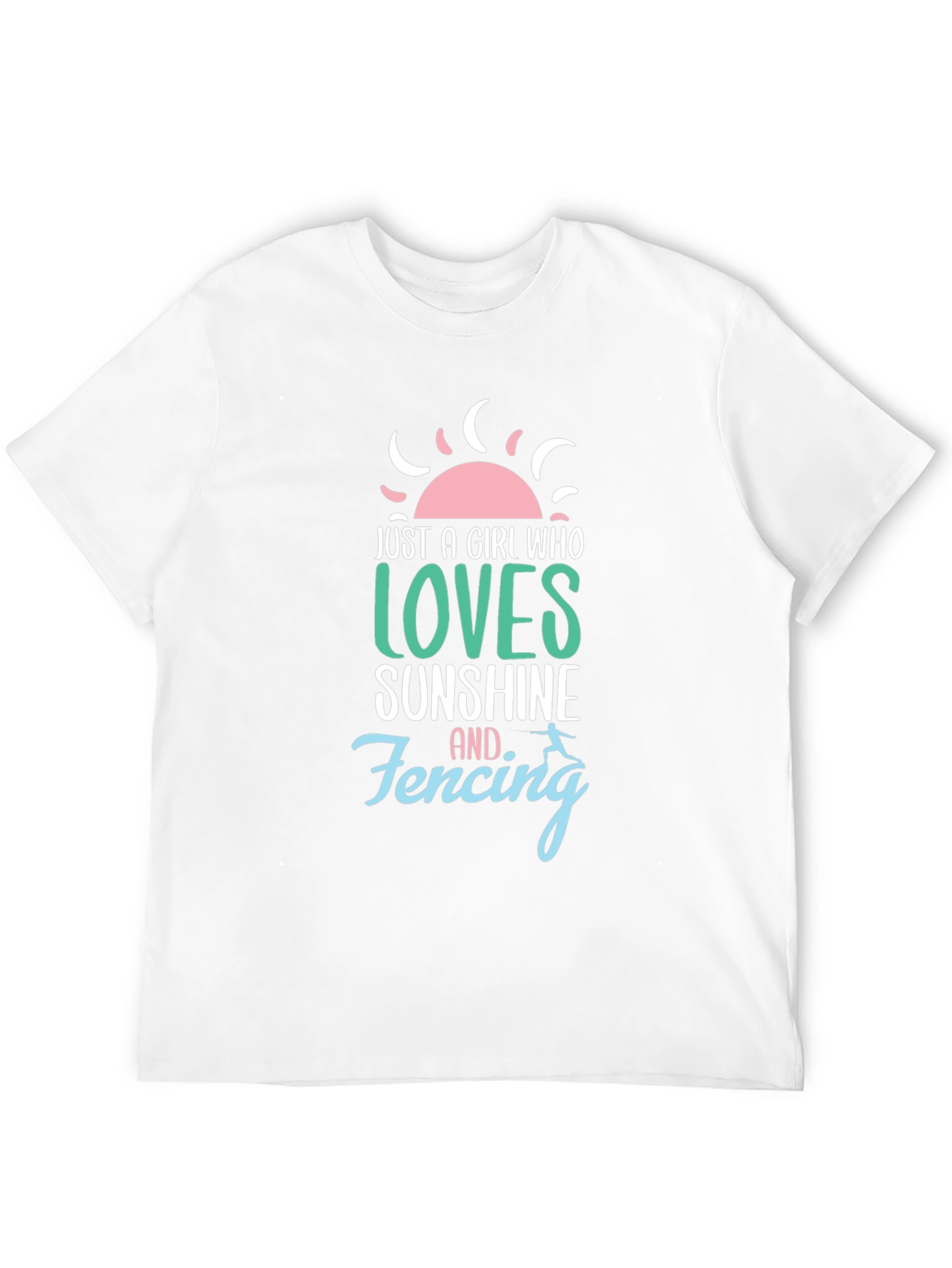 Black Just a Girl Who Loves Sunshine & Fencing T-Shirt view 12