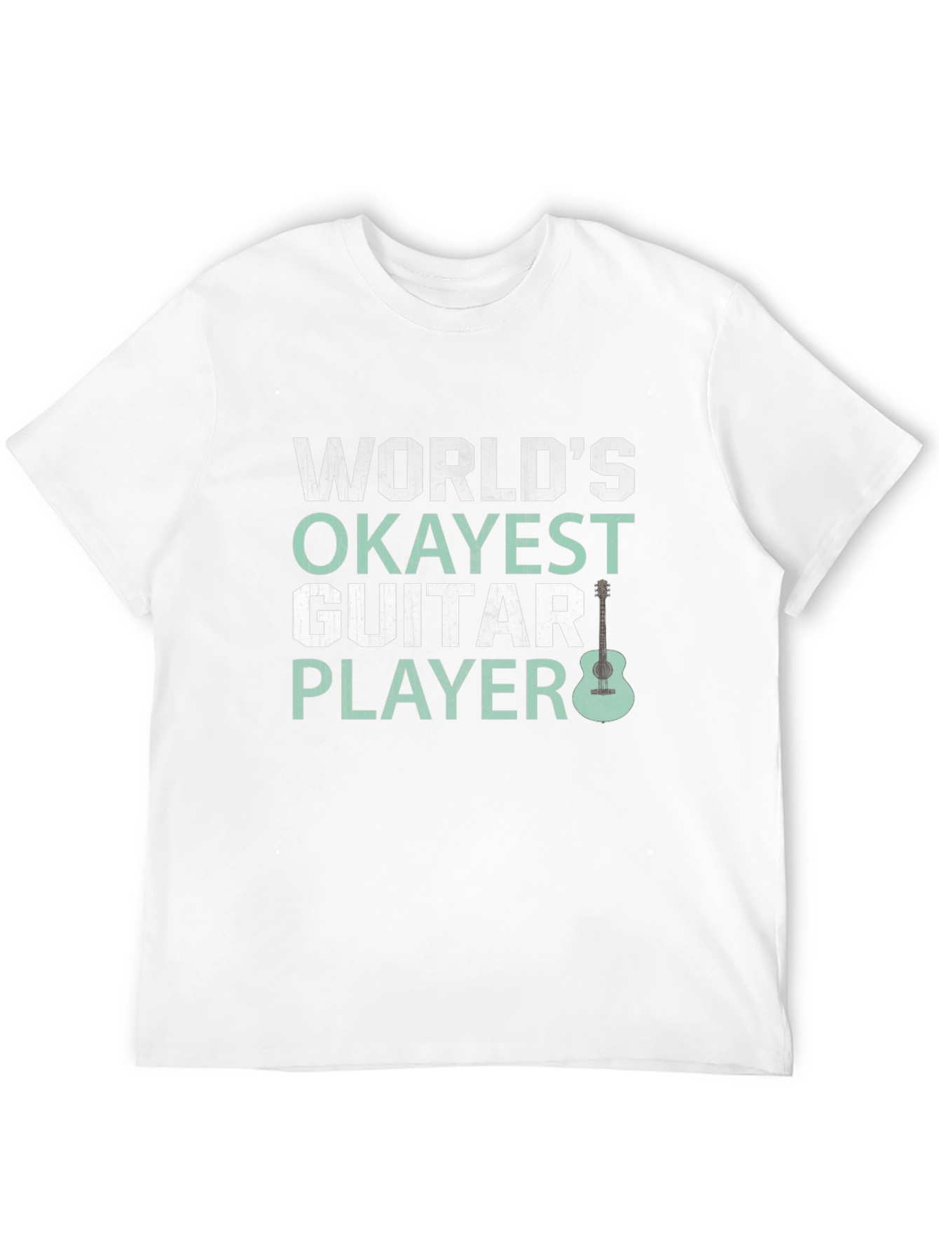 Black World's Okayest Guitar Player Black T-Shirt view 12
