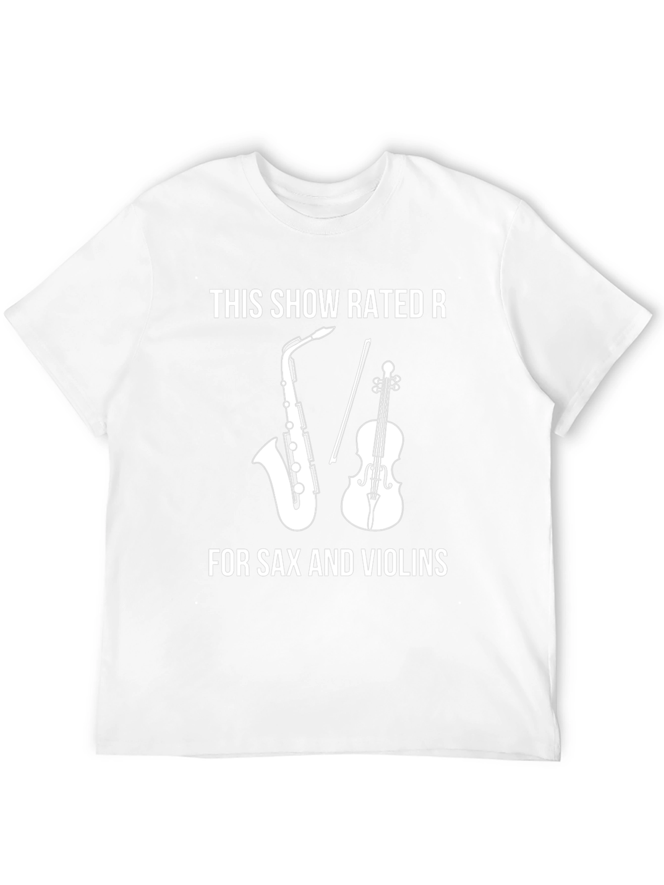 Black Rated R Sax & Violins T-Shirt view 12