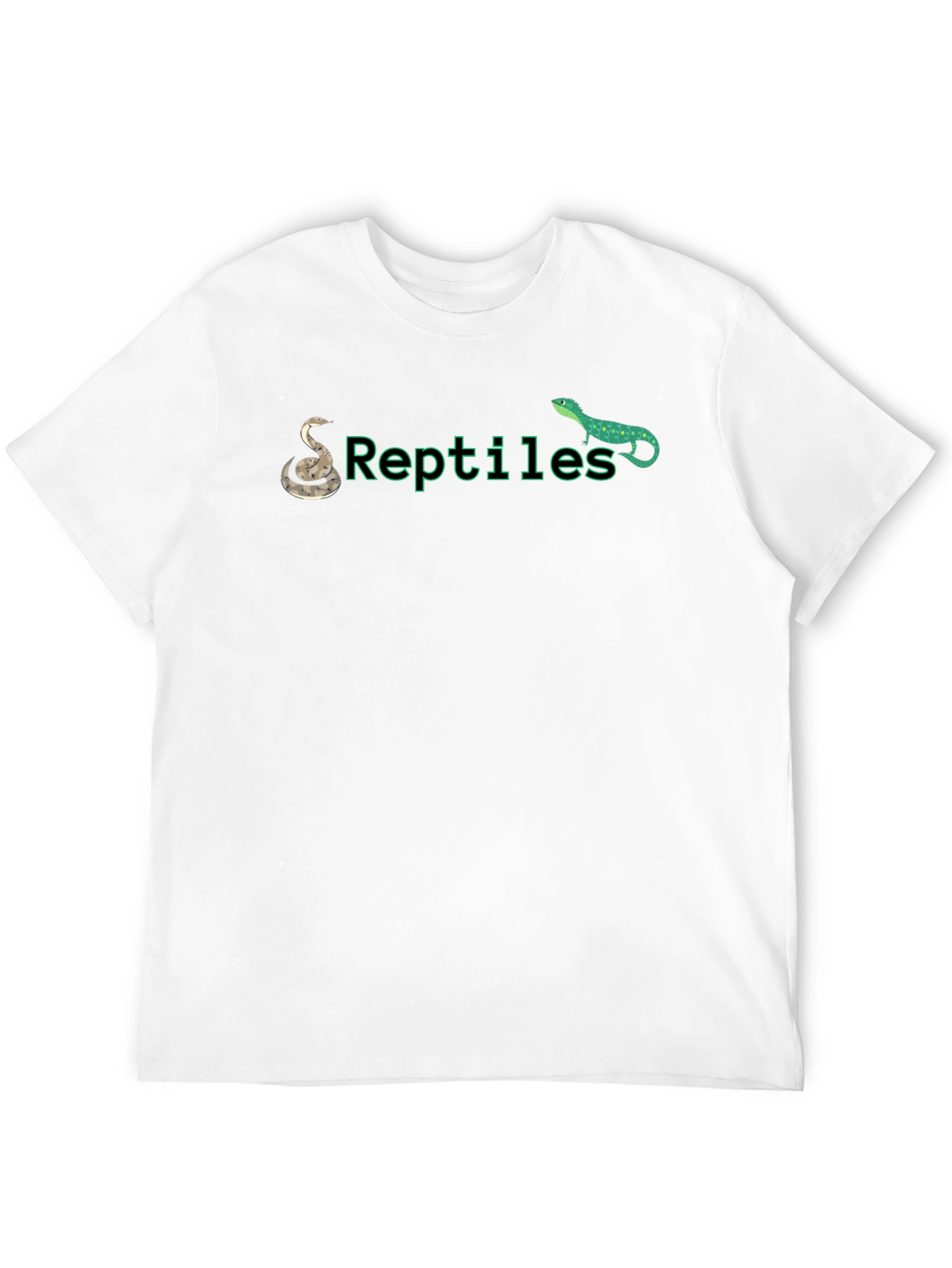 Black Reptiles Graphic Tee - Snake & Lizard Print T-Shirt view 12