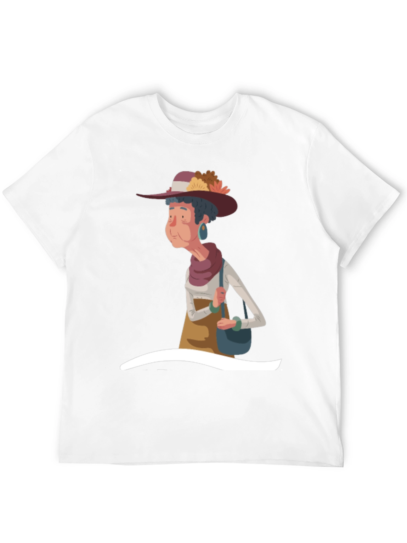 Black Stylish Cartoon Granny Graphic T-Shirt view 12