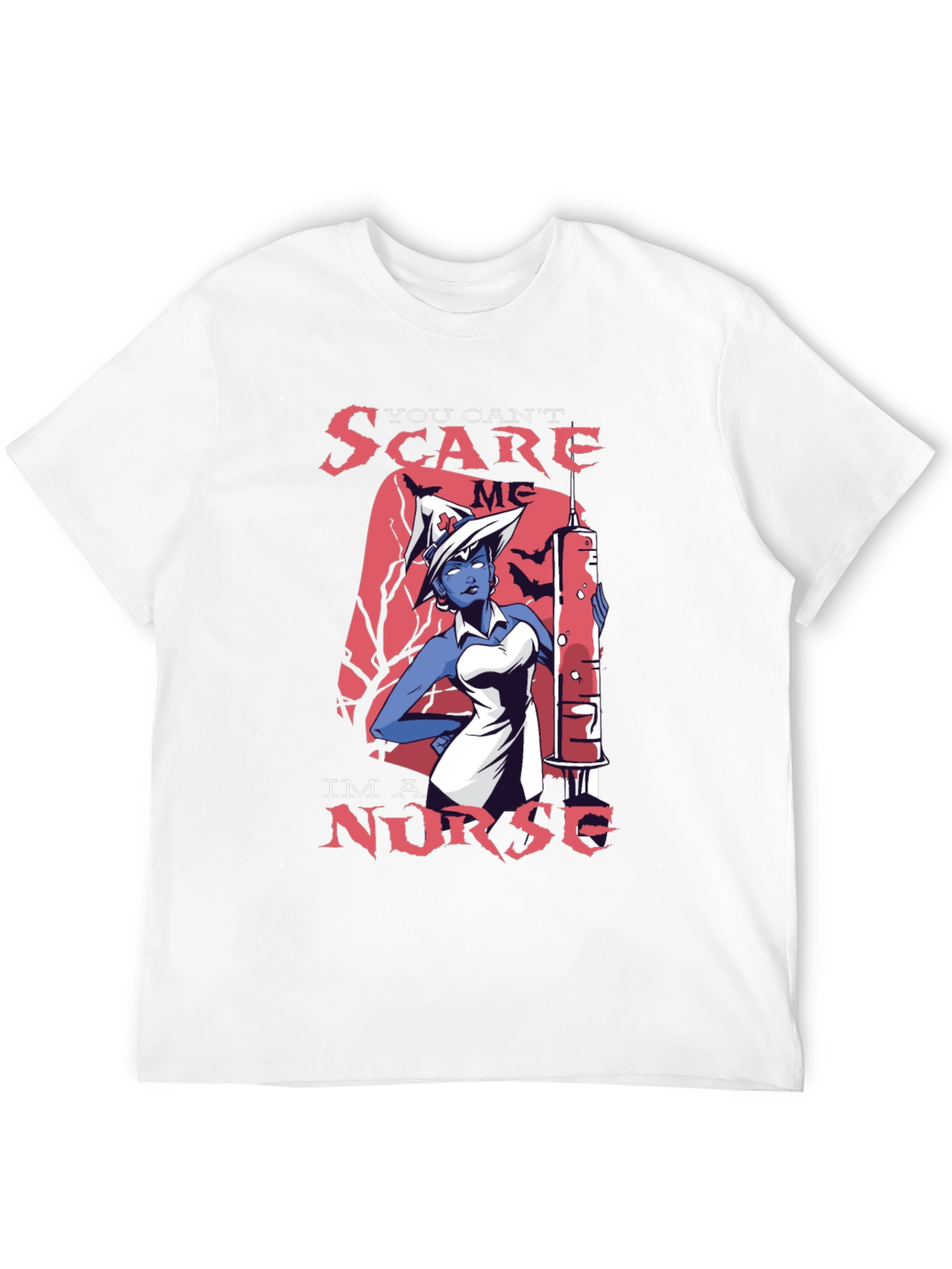 Black You Can't Scare Me, I'm a Nurse T-Shirt view 12