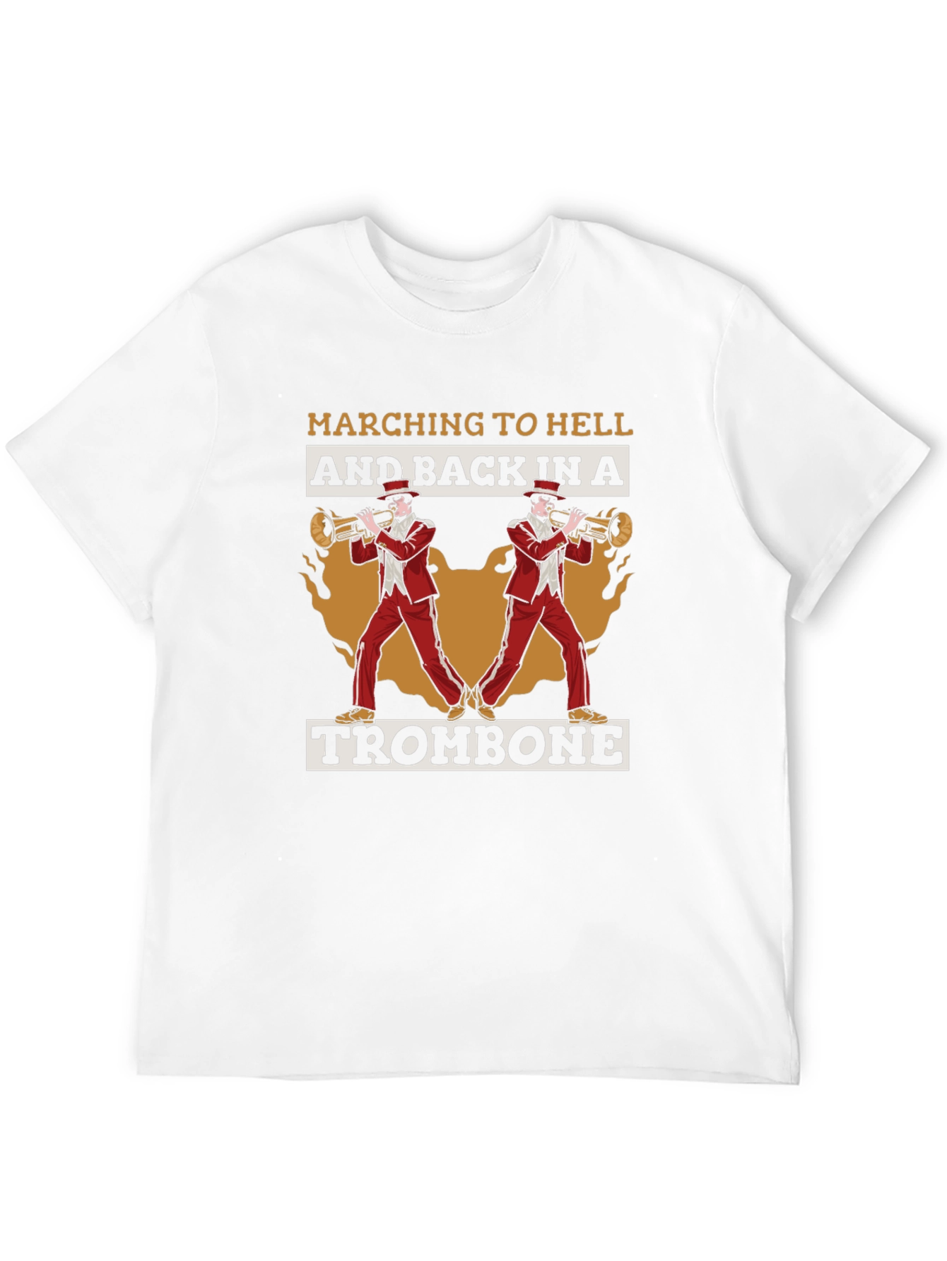 Black Marching To Hell Trombone T-Shirt view 12
