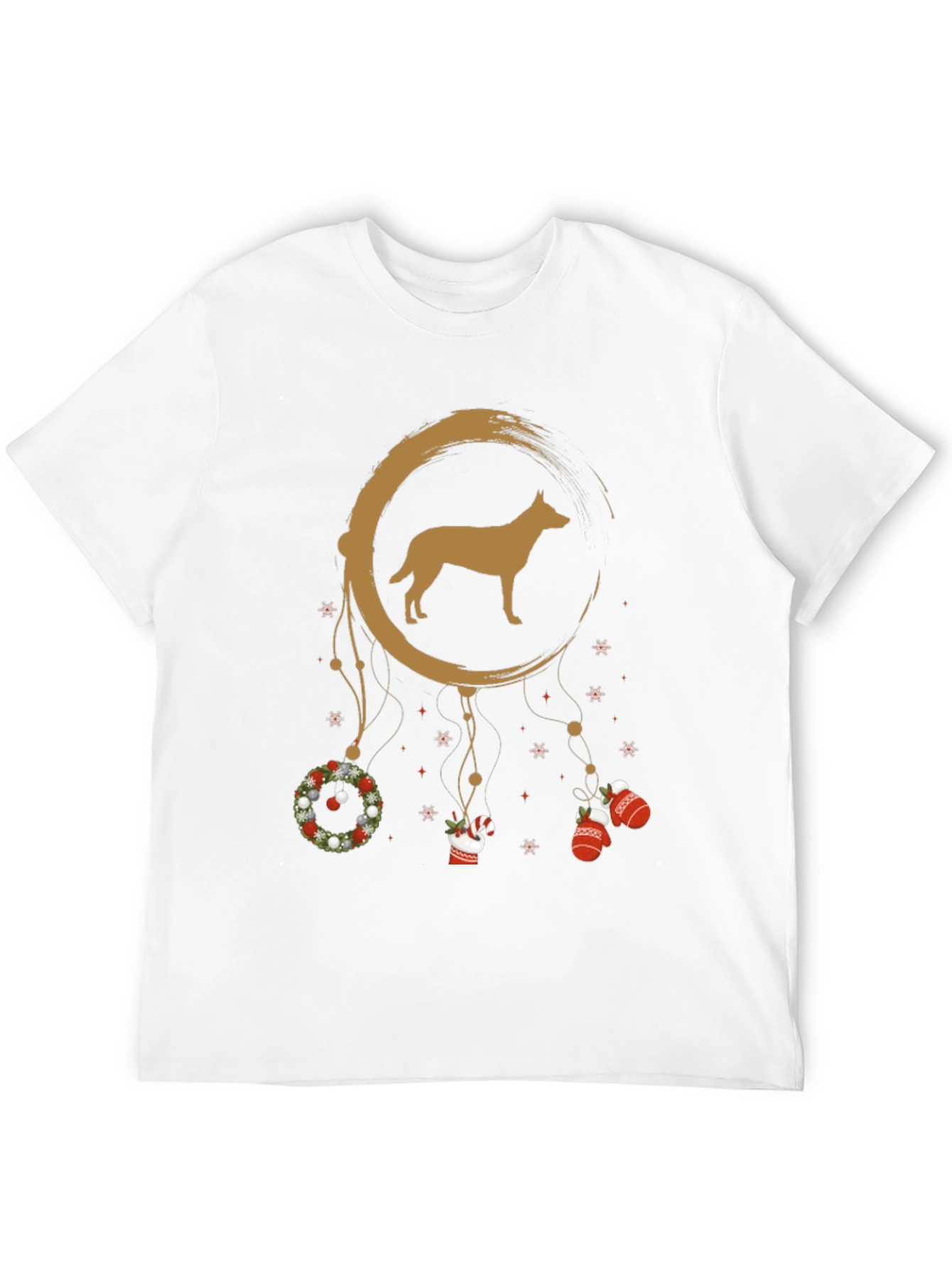 Black Dog Breed Christmas Dreamcatcher T-Shirt view 12