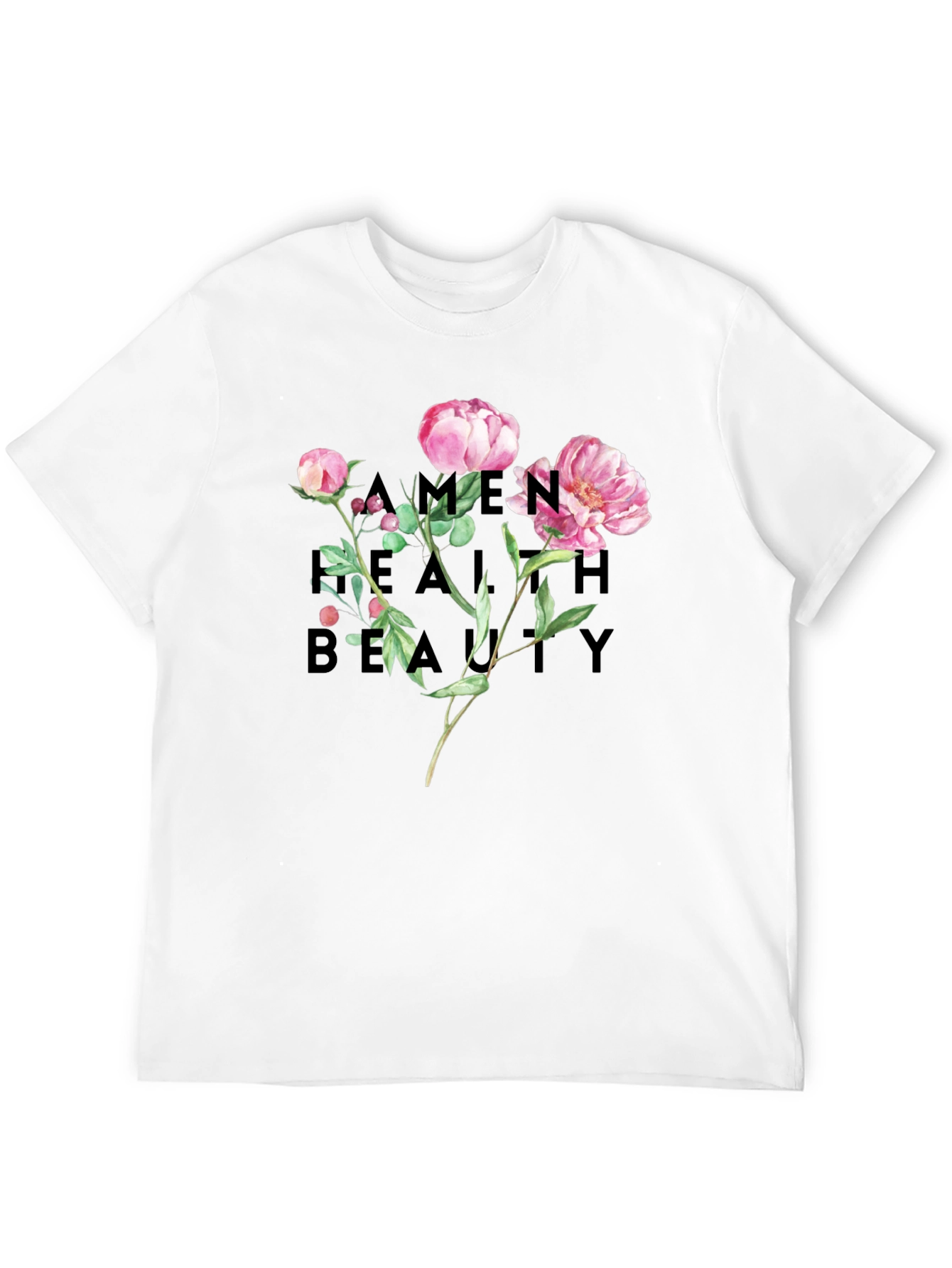 Black Floral Graphic Print Black T-Shirt view 12