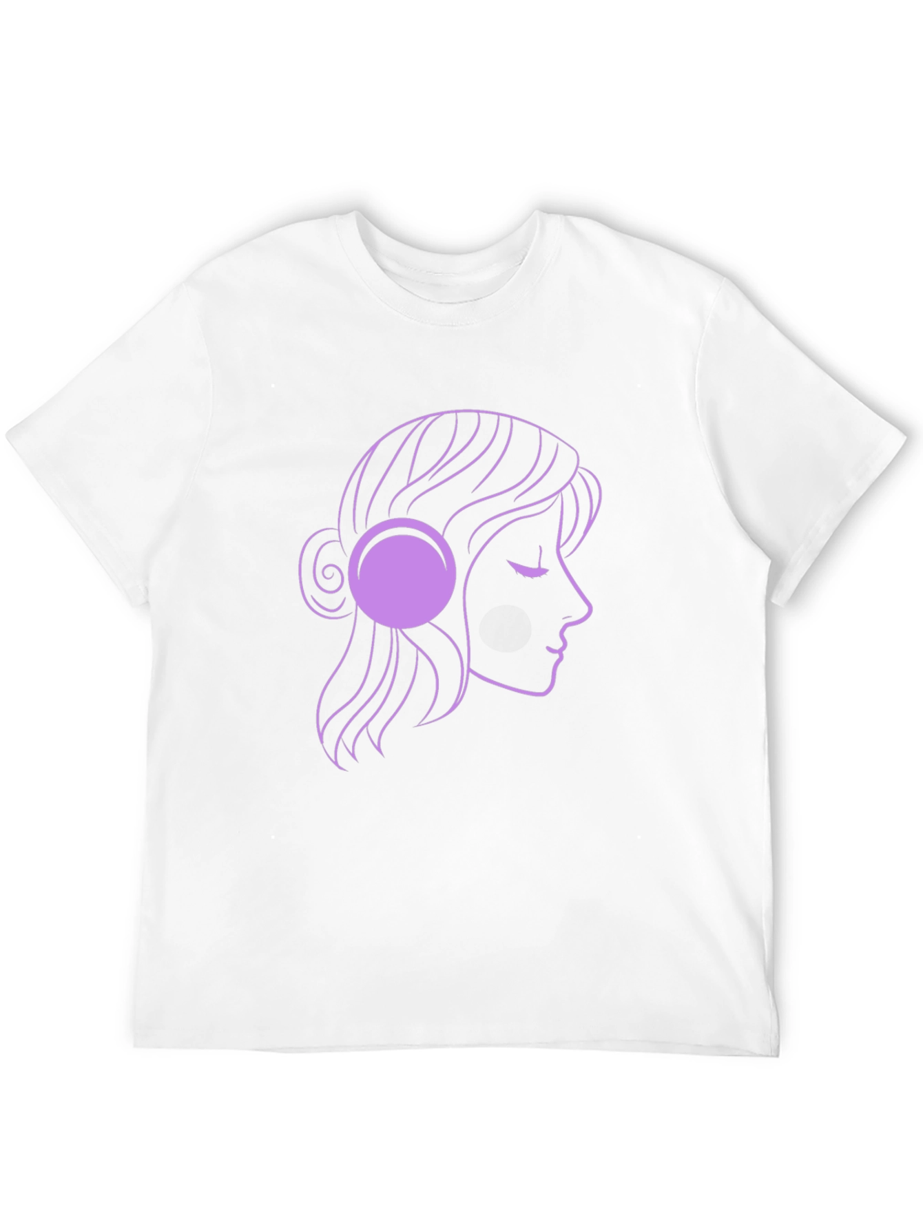 Black Woman with Headphones Graphic Tee - Black view 12