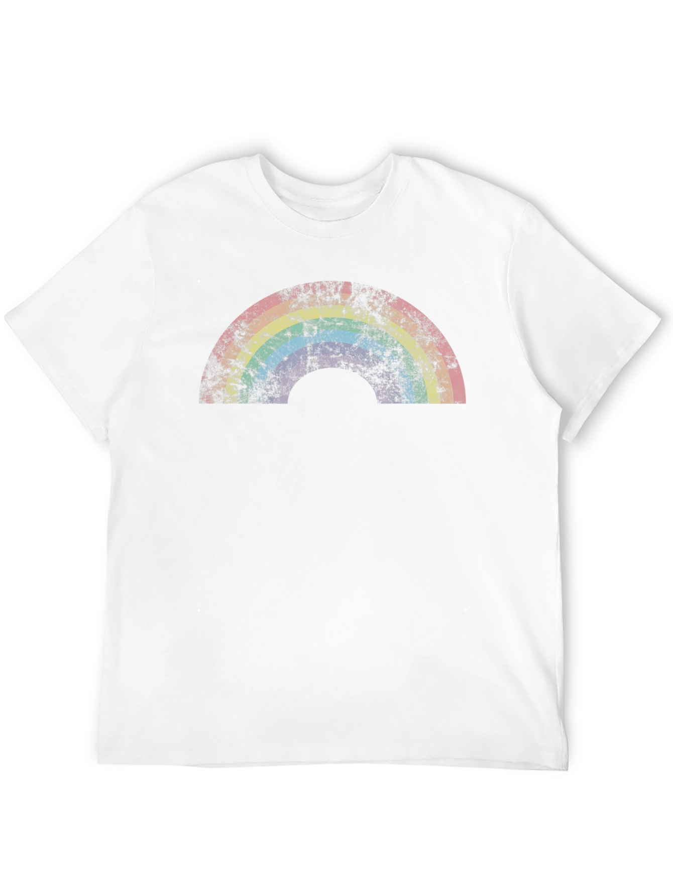 Black Retro Rainbow Graphic Black Tee view 12