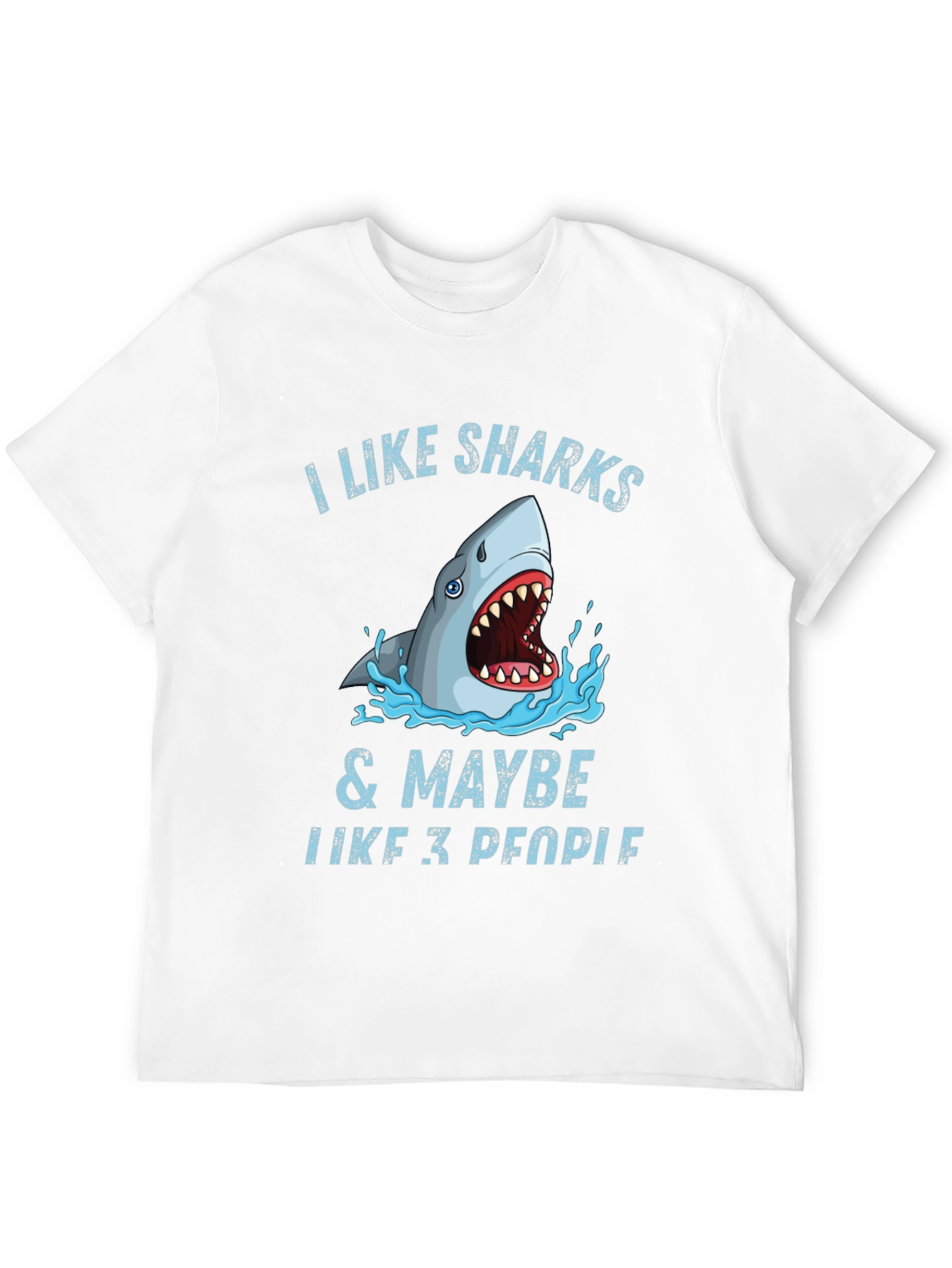 Black I Like Sharks & Maybe 3 People Graphic Tee view 12