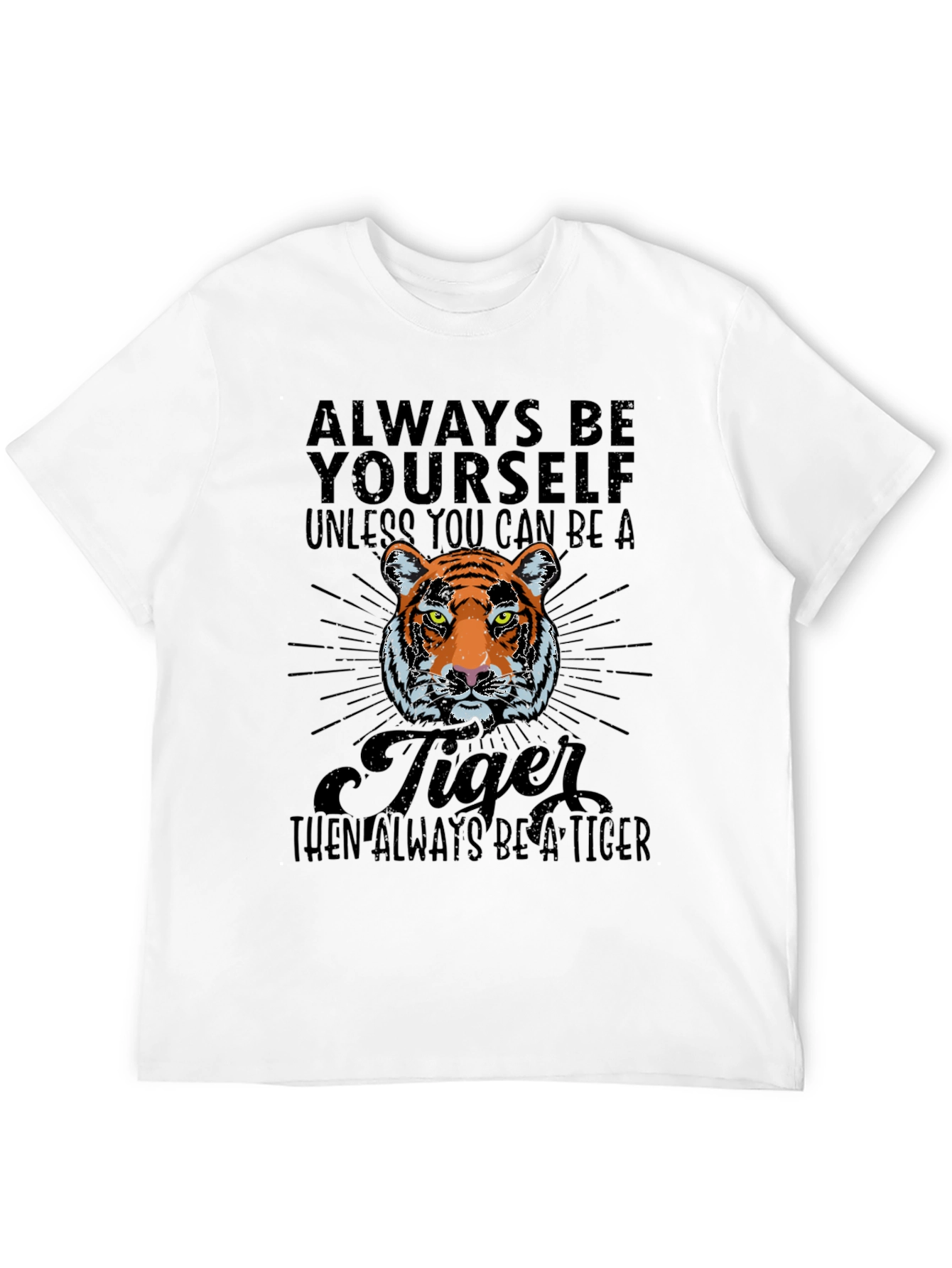 Black Always Be Yourself Tiger Graphic T-Shirt view 12
