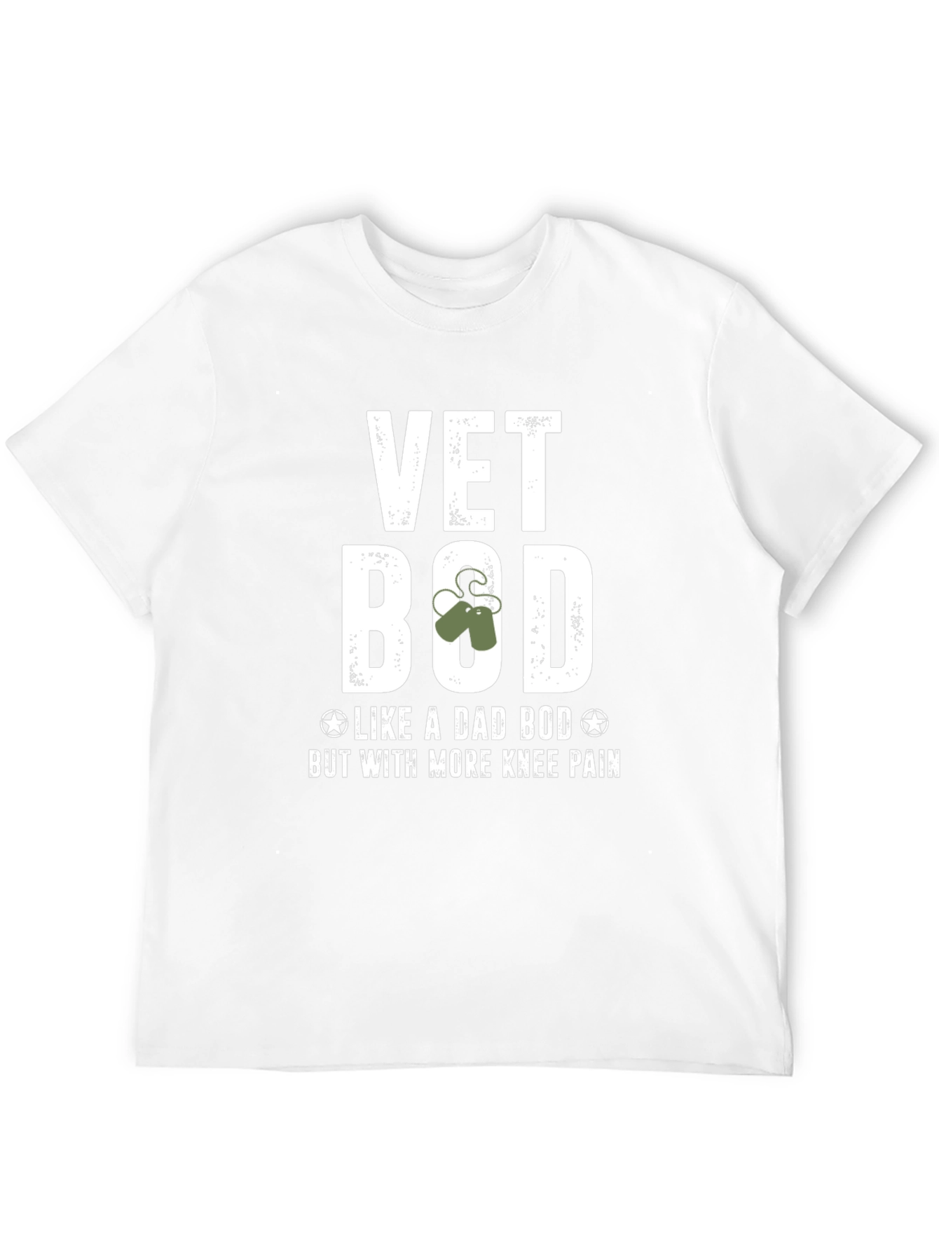 Black Vet Bod T-Shirt - Veteran Humor view 12