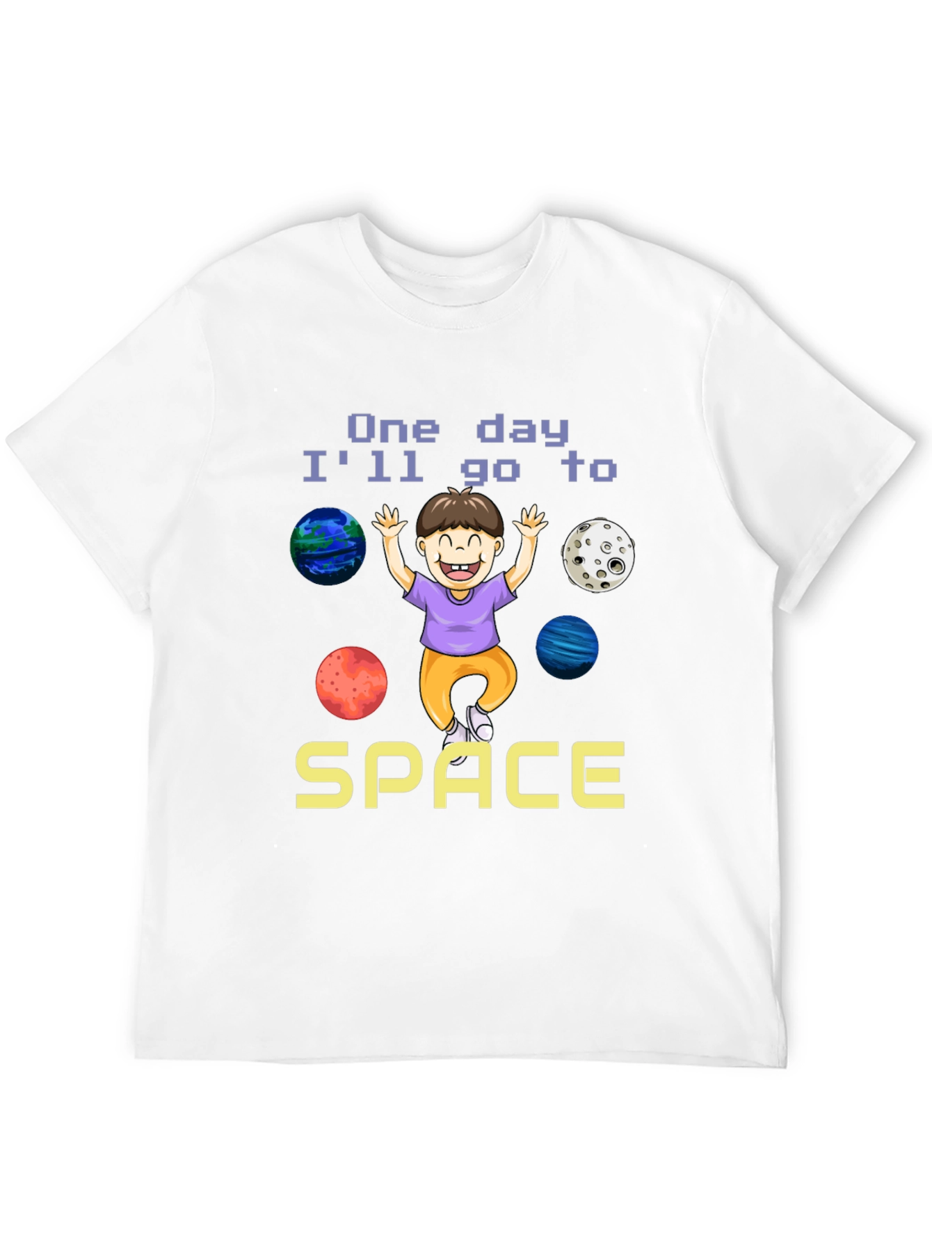 Black One Day I'll Go to Space T-Shirt view 12