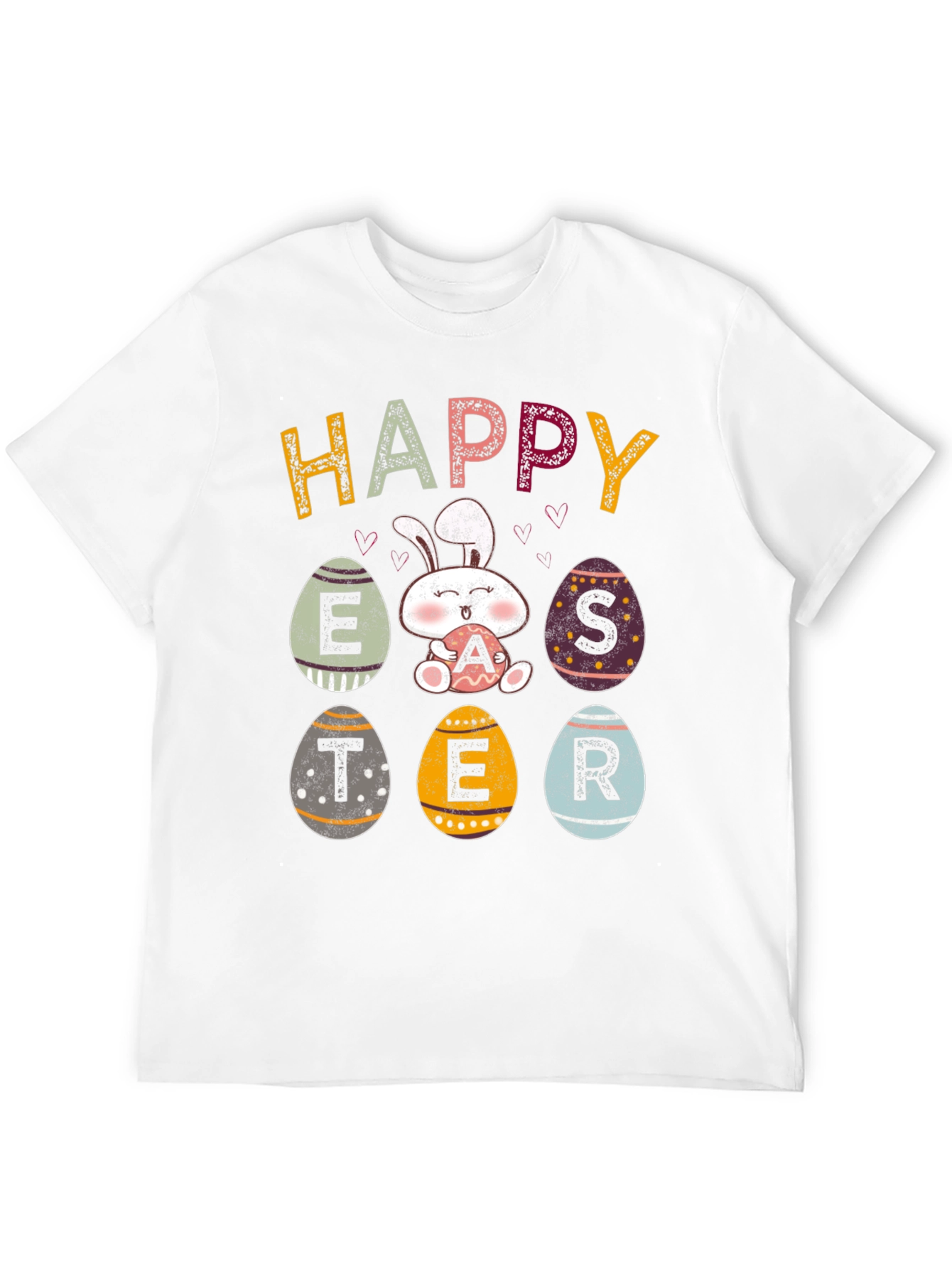Black Happy Easter Bunny Egg T-Shirt view 12