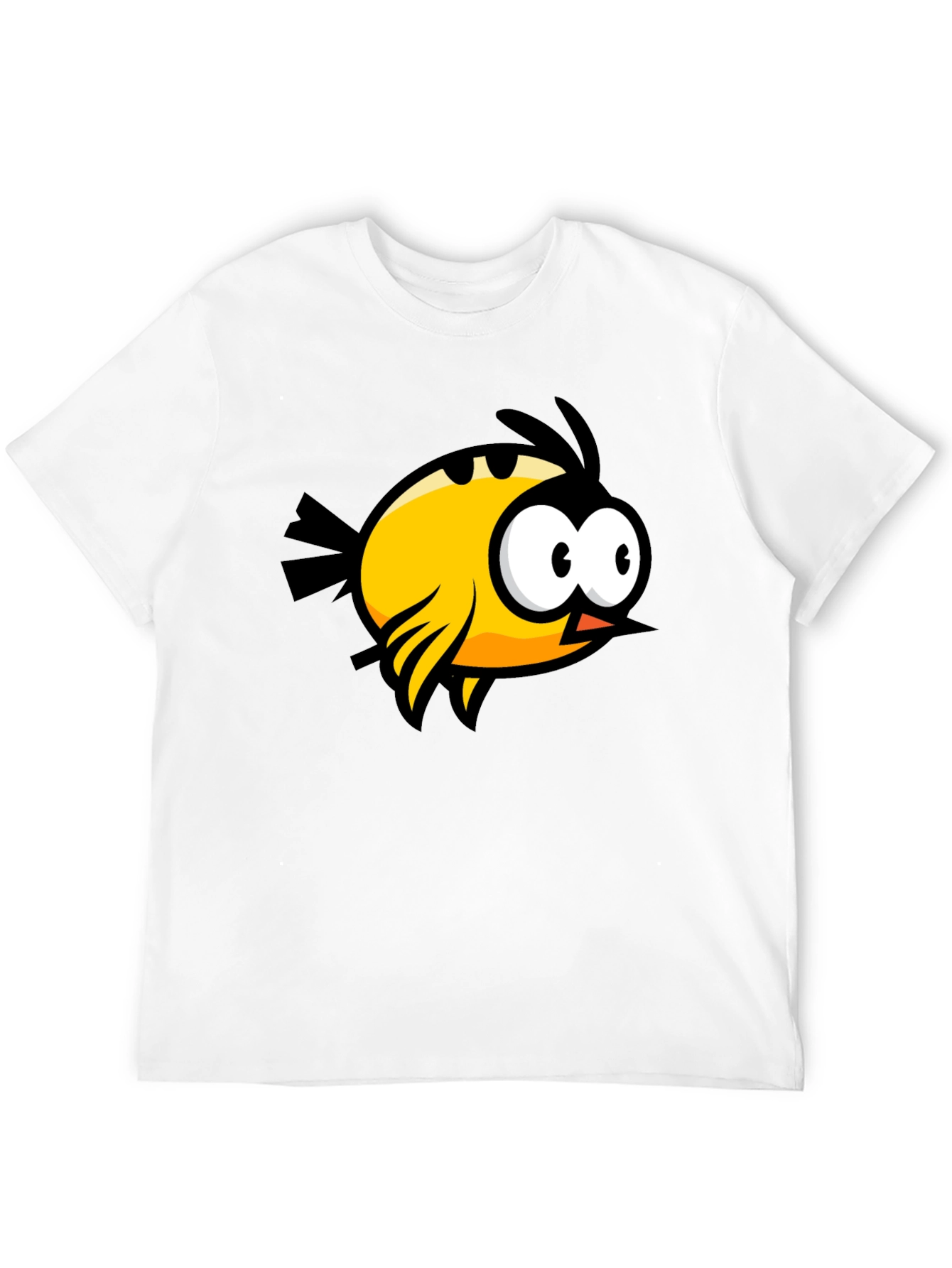 Black Cartoon Bird Graphic Black T-Shirt view 12