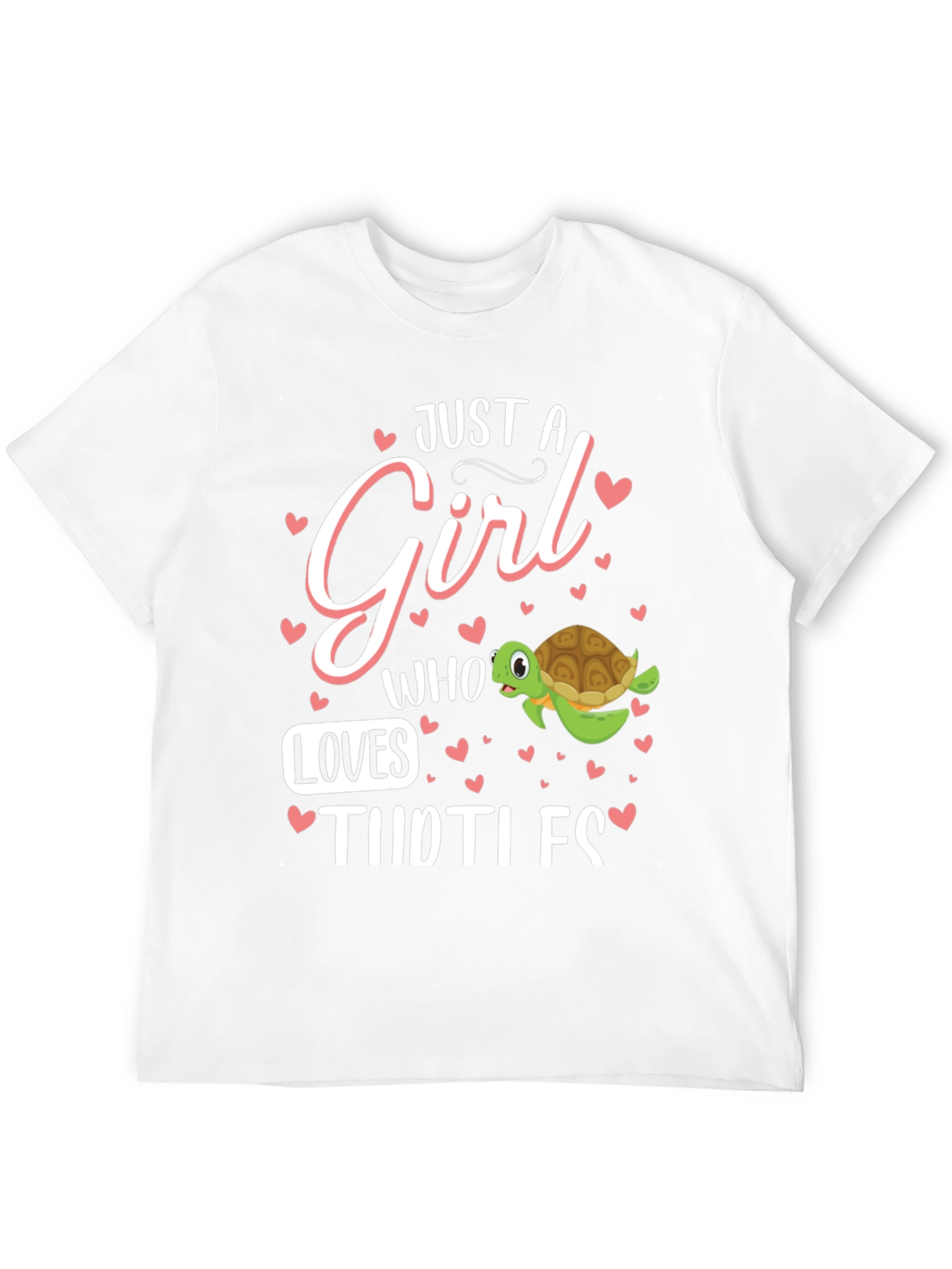 Black Just A Girl Who Loves Turtles T-Shirt view 12