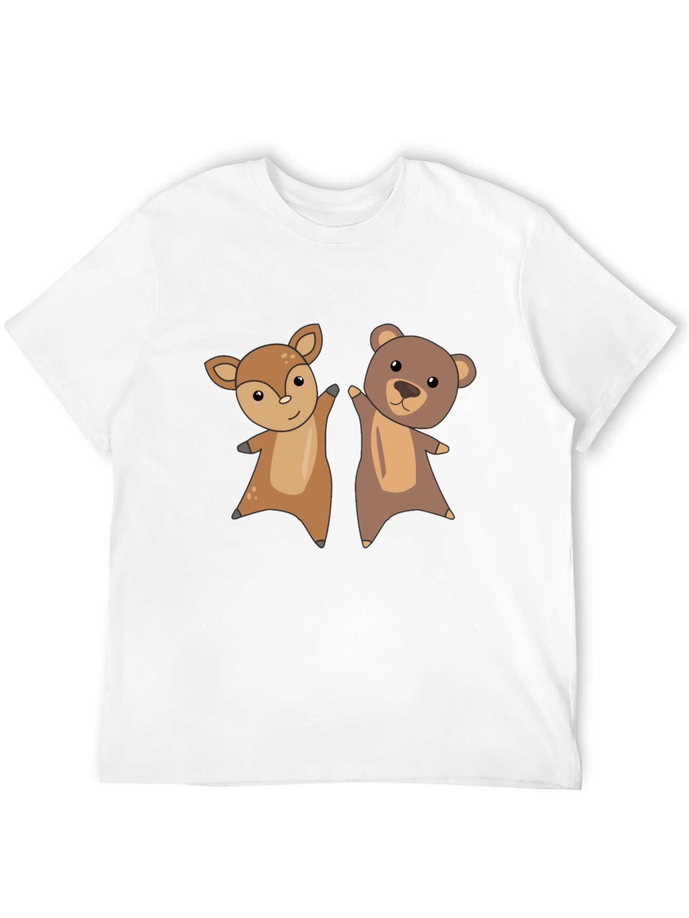 Black Cute Animal Cartoon Graphic T-Shirt view 12
