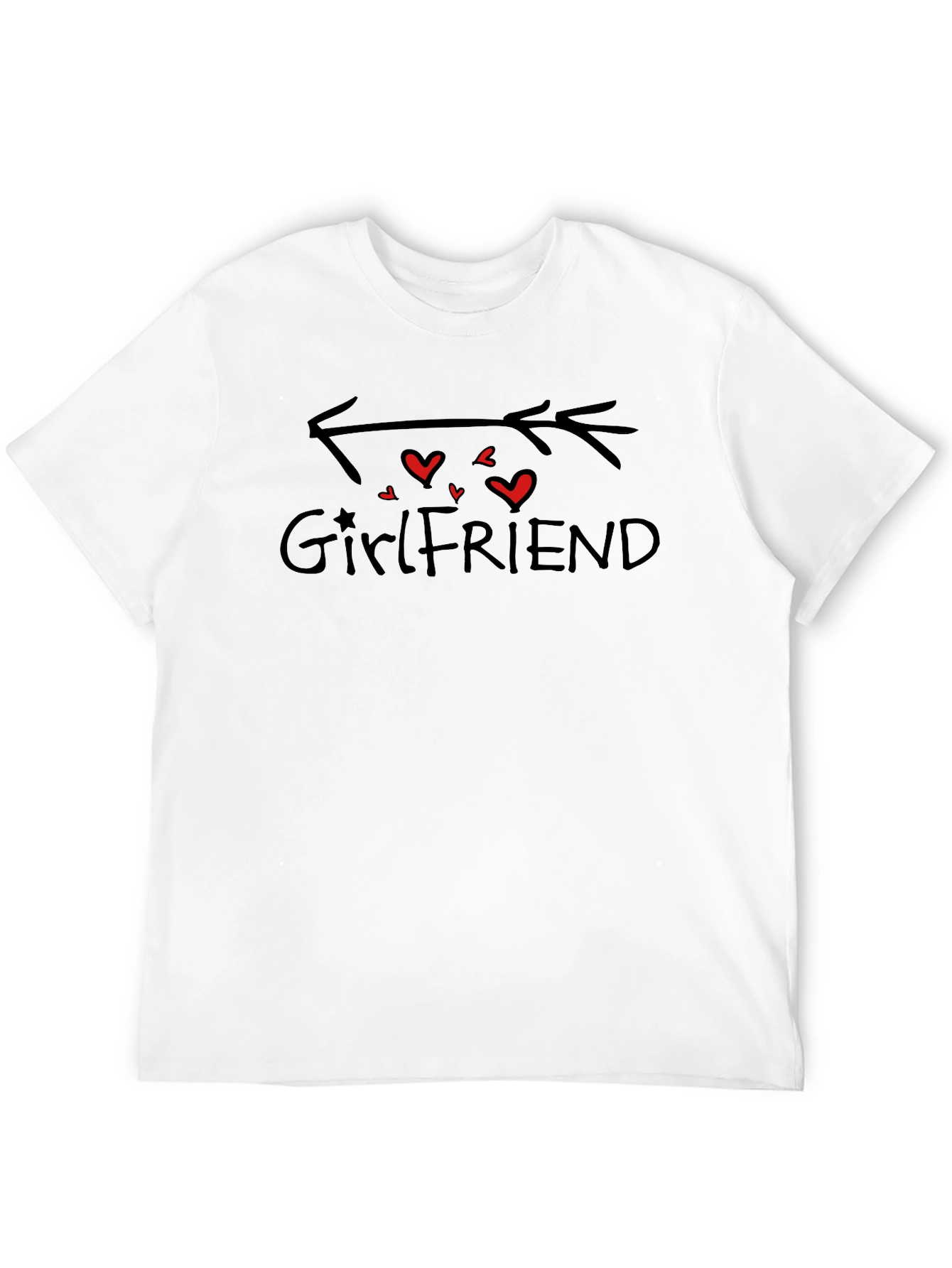 Black Girlfriend Arrow Heart Graphic T-Shirt view 12