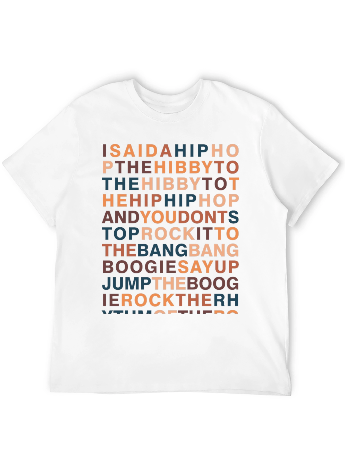 Black Retro Hip Hop Lyric T-Shirt view 12