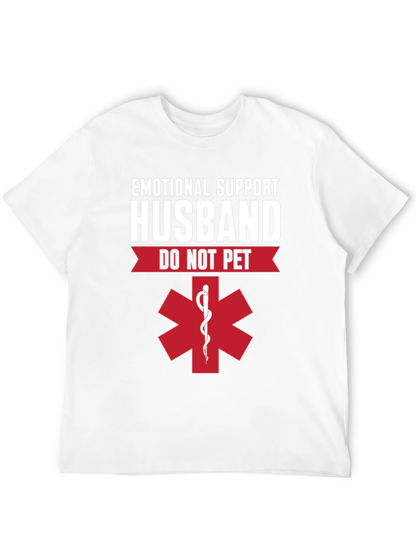 Black Emotional Support Husband T-Shirt - Do Not Pet view 12