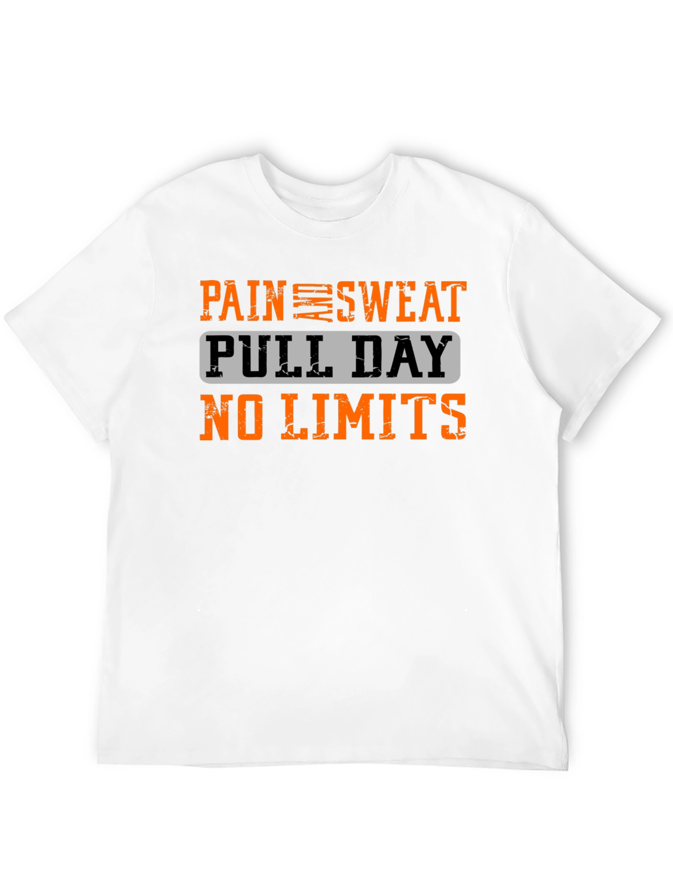 Black Pain Sweat Pull Day No Limits Workout T-Shirt view 12