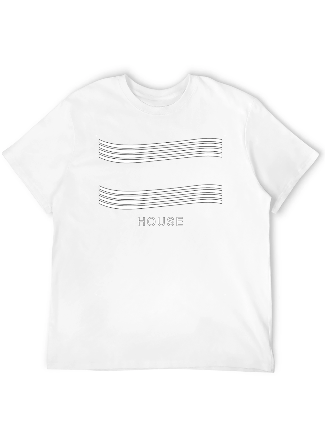 Minimalist 'House' Graphic Tee - Black - 12