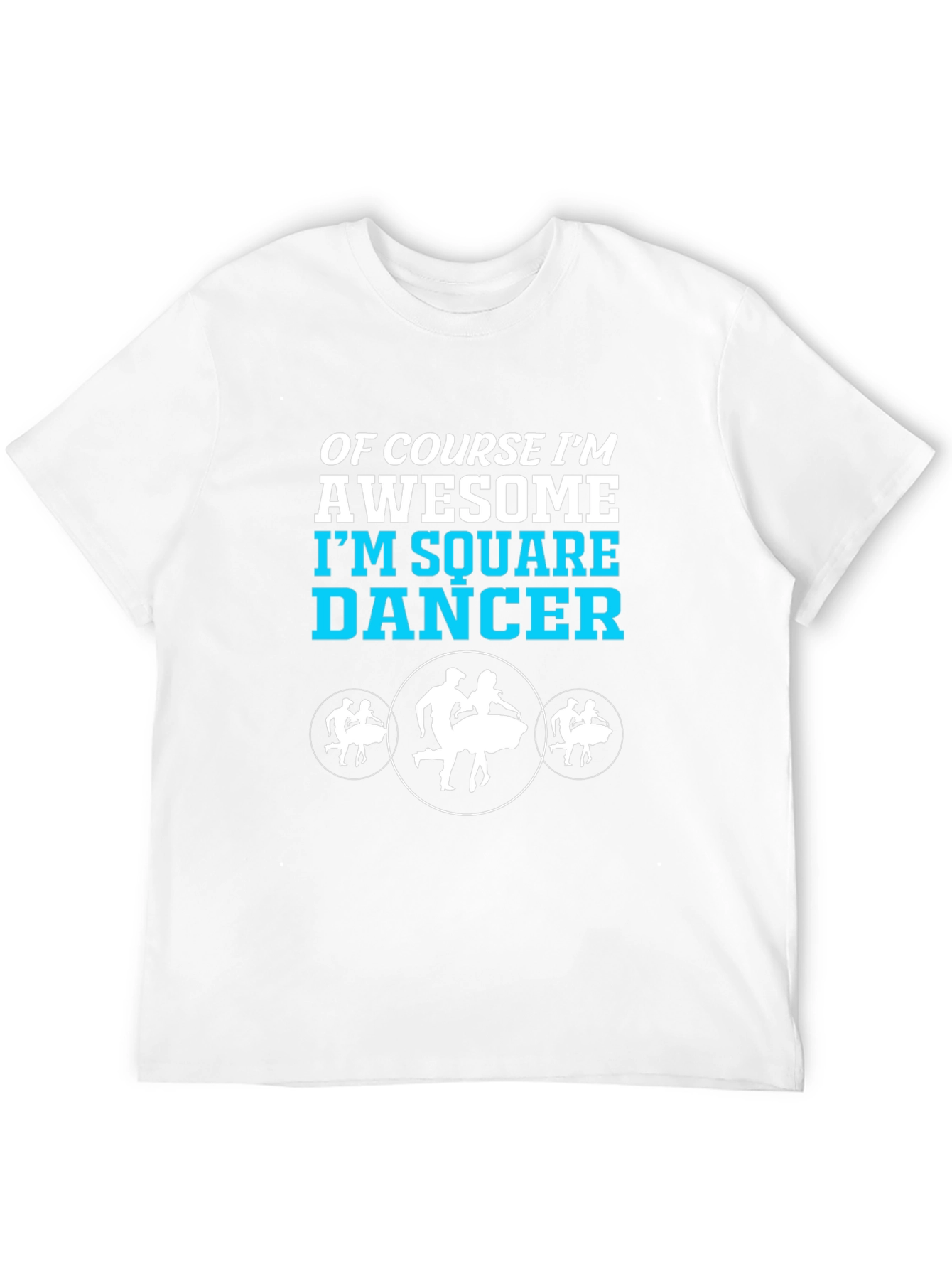 Black Awesome Square Dancer Graphic T-Shirt view 12