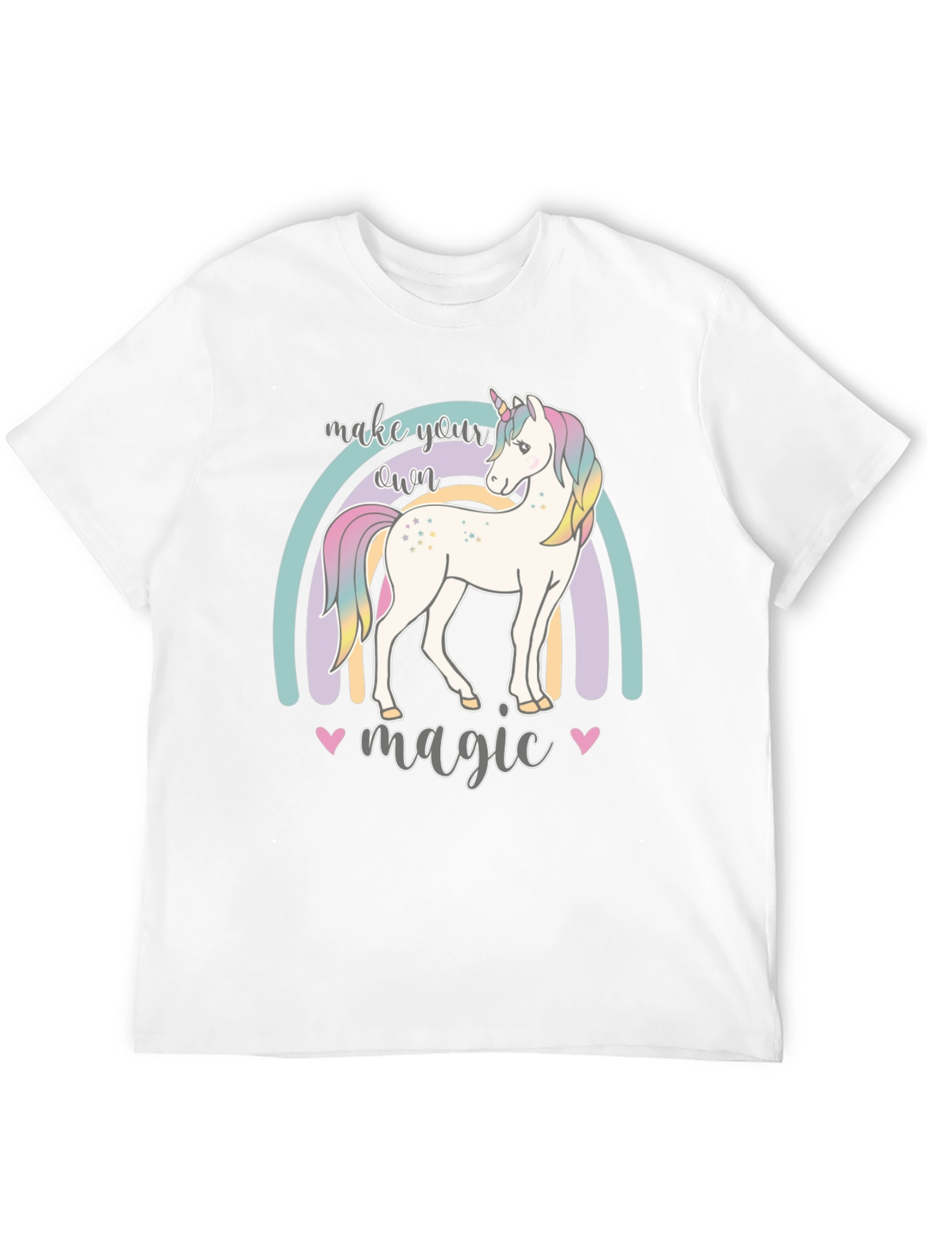 Black Make Your Own Magic Unicorn Graphic Tee view 12