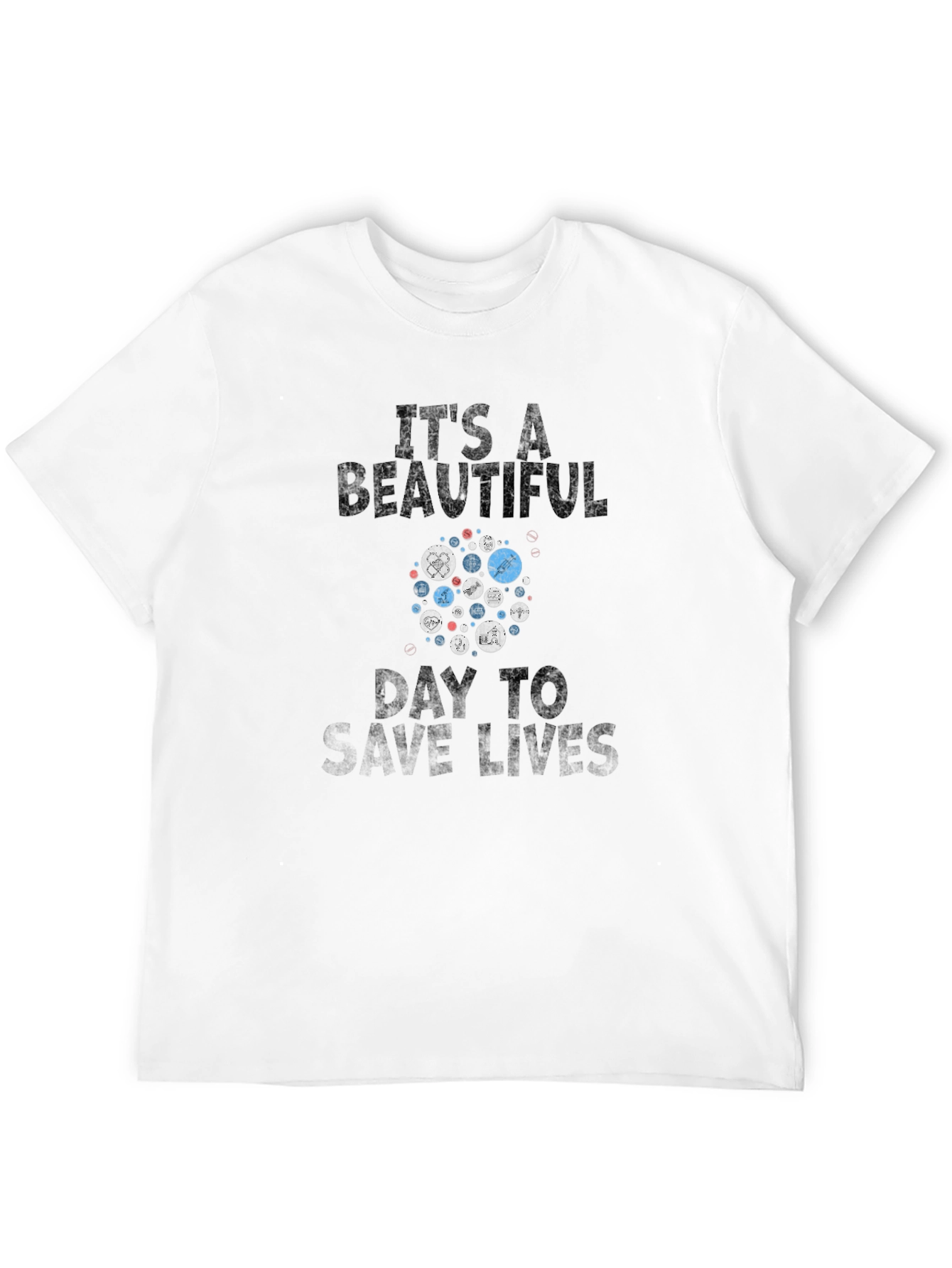 Black It's a Beautiful Day to Save Lives Tee view 12