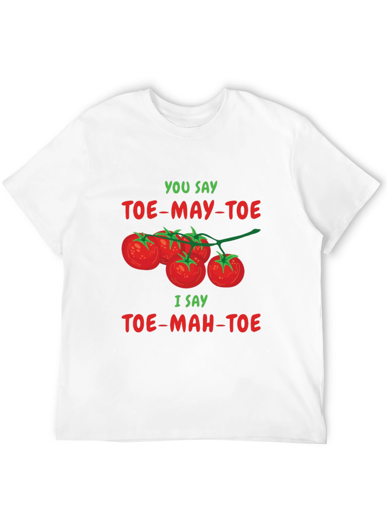 Black Tomato Pun T-Shirt: Toe-may-toe Toe-mah-toe Tee view 12