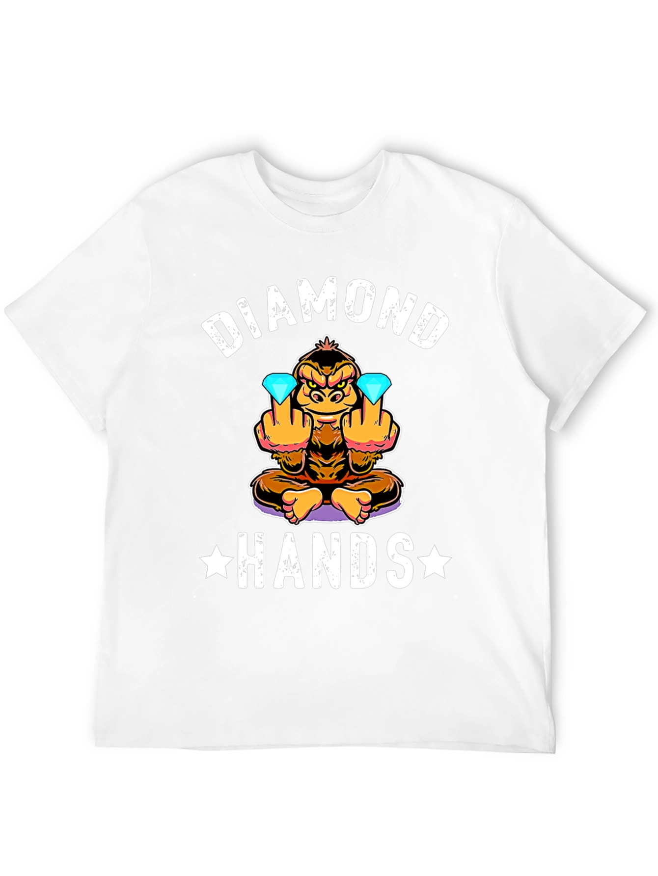 Black Diamond Hands Funny Monkey T-Shirt view 12