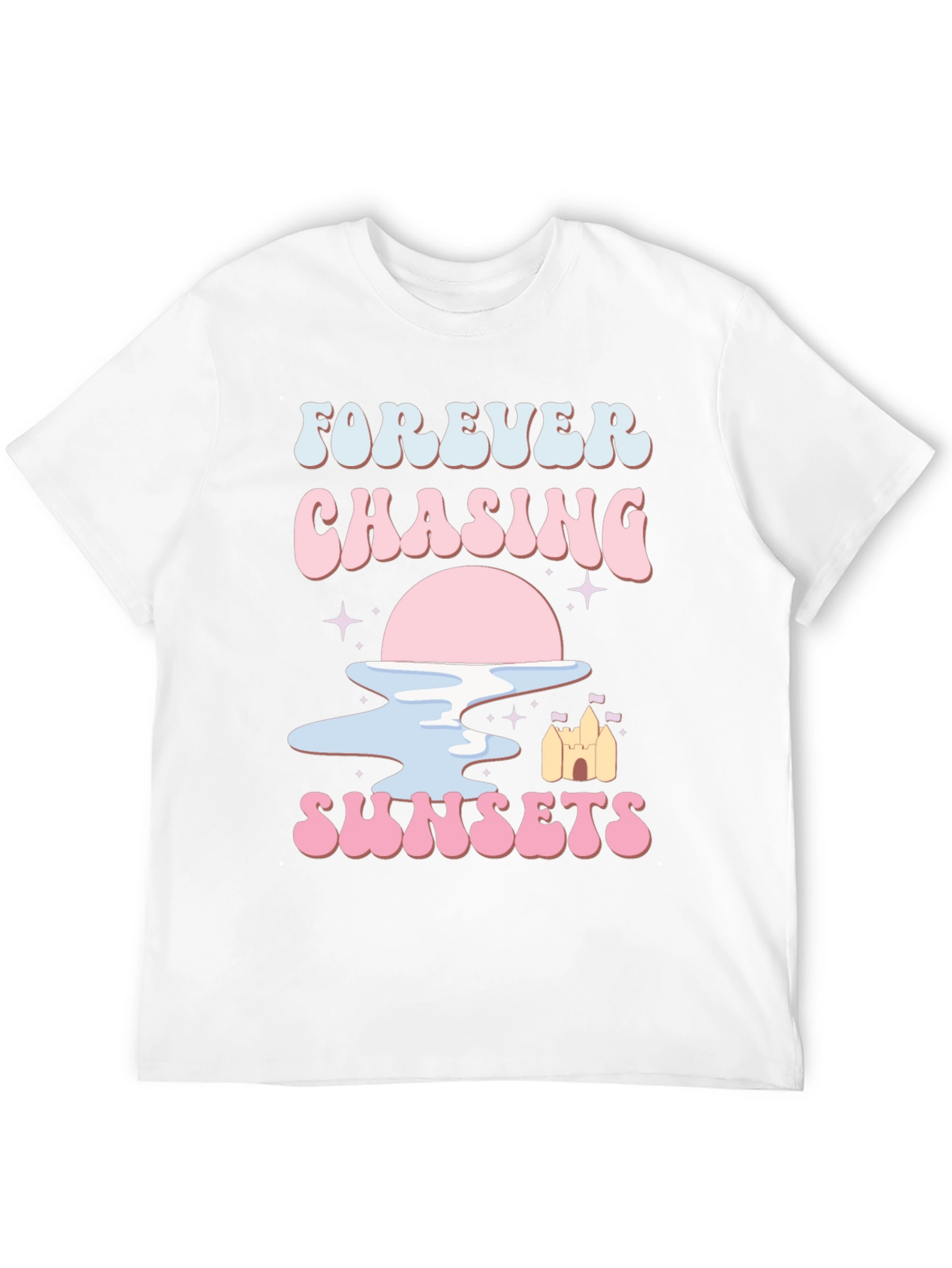 Black Forever Chasing Sunsets Graphic Tee view 12