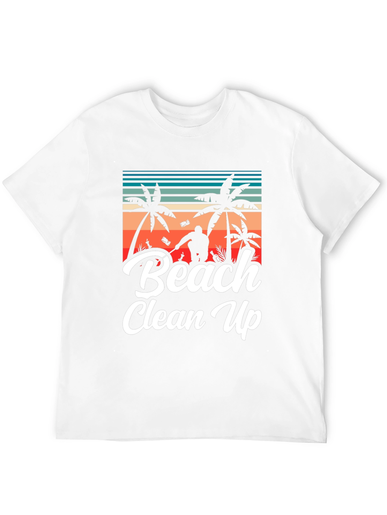 Black Beach Clean Up Graphic T-Shirt, Black view 12