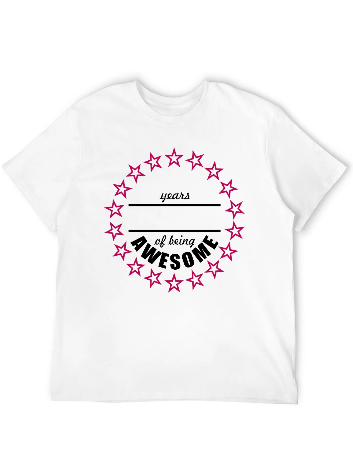 Black Awesome Years Birthday Star T-Shirt view 12