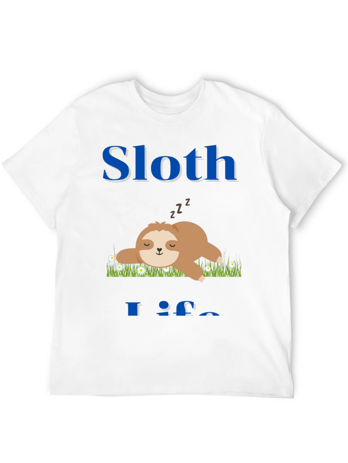 Black Sloth Life T-Shirt - Cute and Comfy view 12