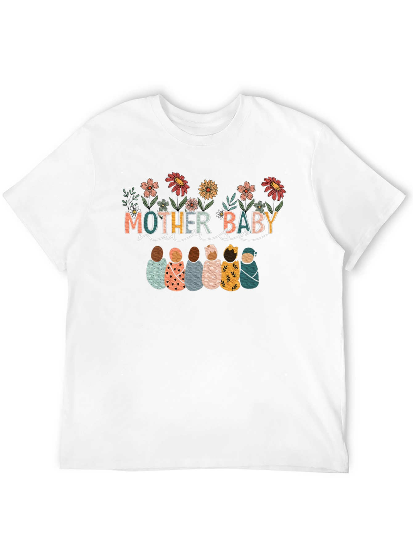 Black Mother Baby Nurse Graphic T-Shirt view 12