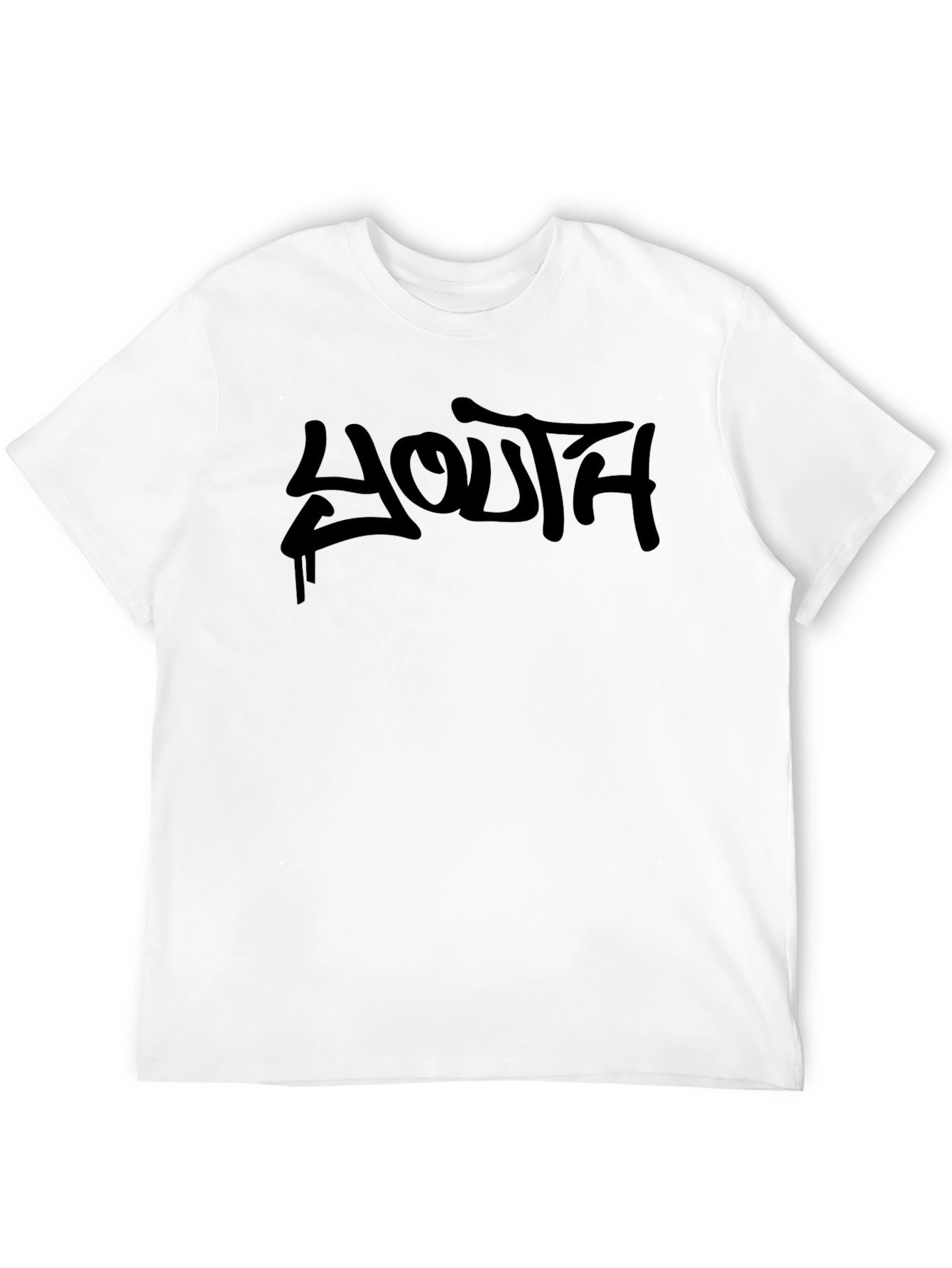 Black Youth Graffiti Style Black T-Shirt view 12