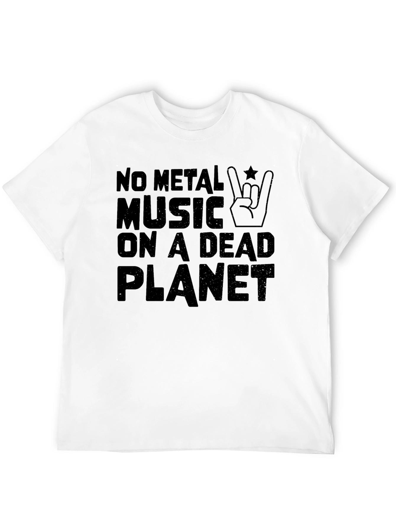 Black No Metal Music On A Dead Planet T-Shirt view 12