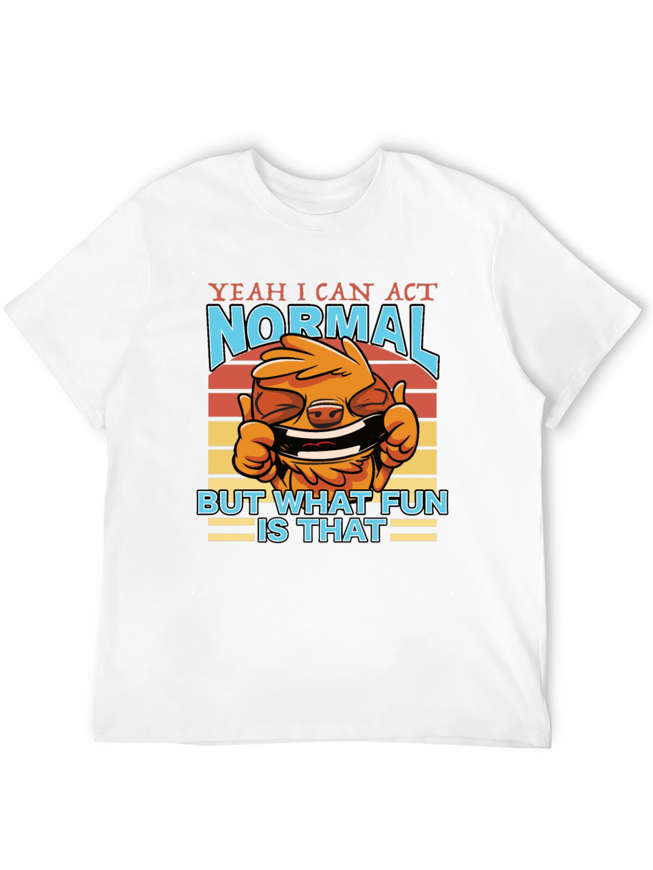 Black Funny 'Yeah I Can Act Normal' Graphic T-Shirt view 12