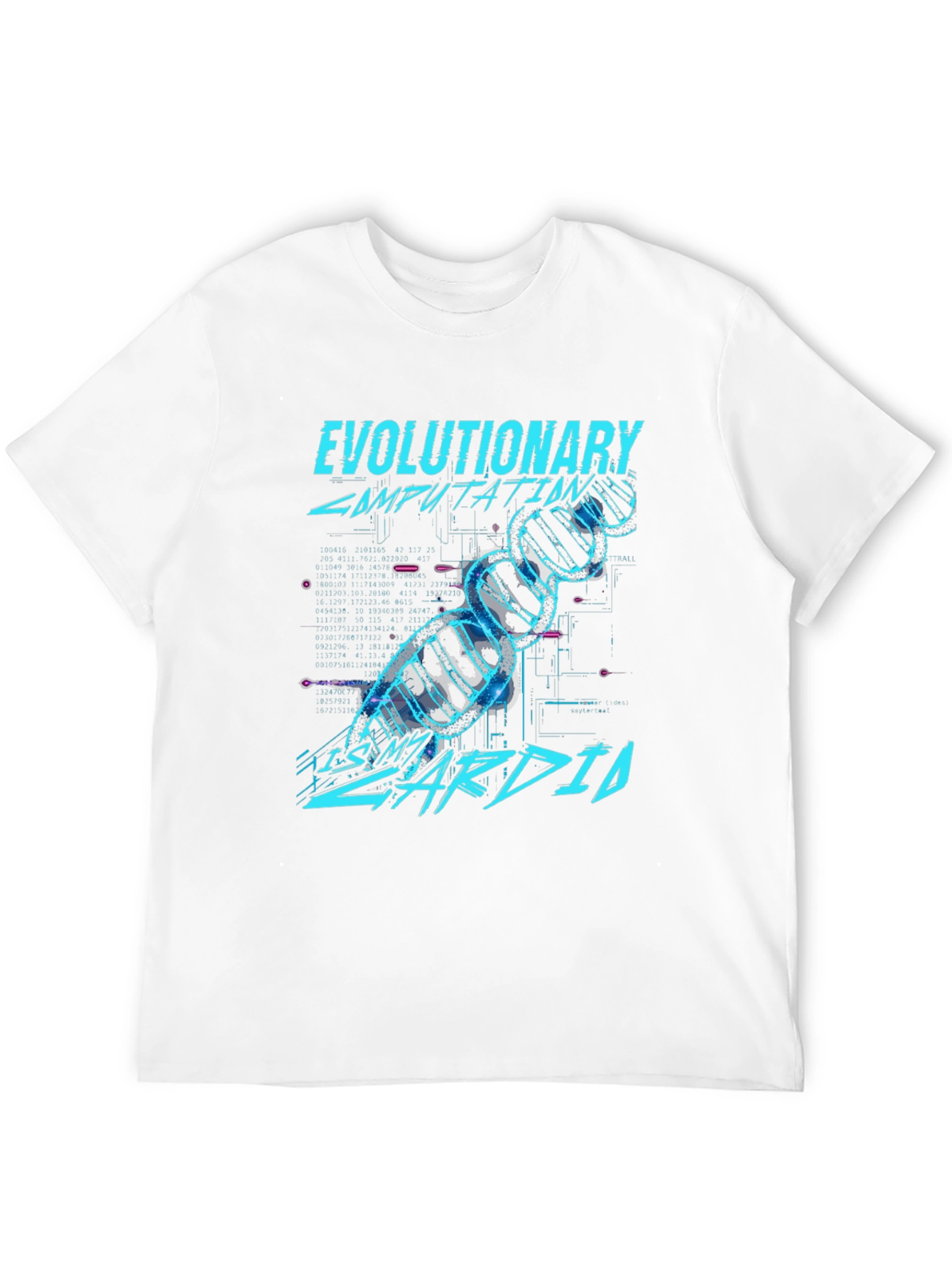 Black Evoluationary Computation T-shirt view 12
