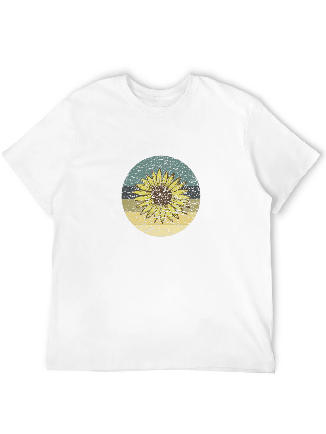 Black Sunflower Graphic Tee - Black Cotton T-Shirt view 12