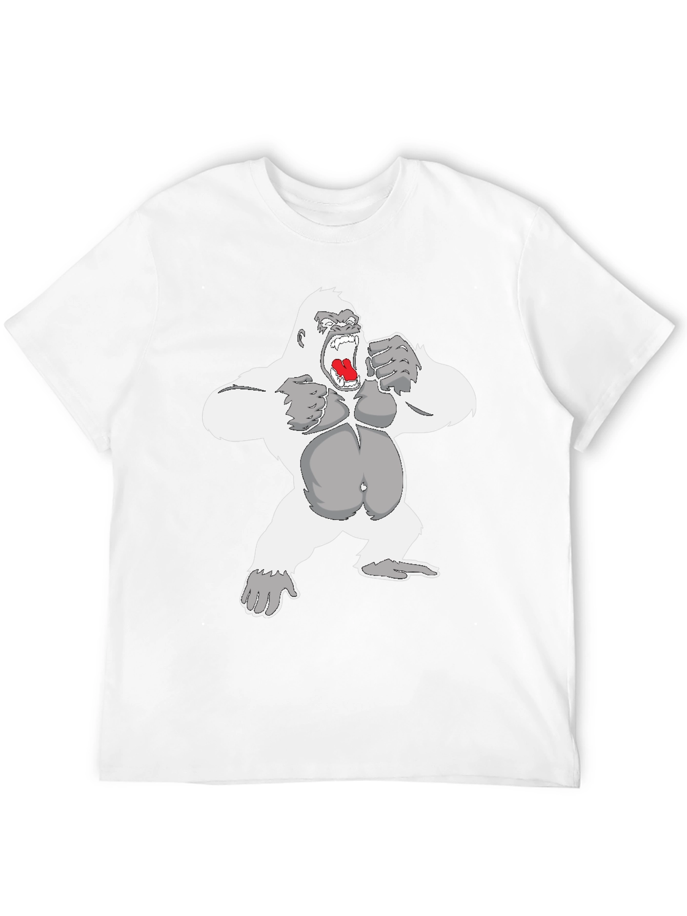 Black Angry Gorilla Graphic Tee - Men's Black T-Shirt view 12