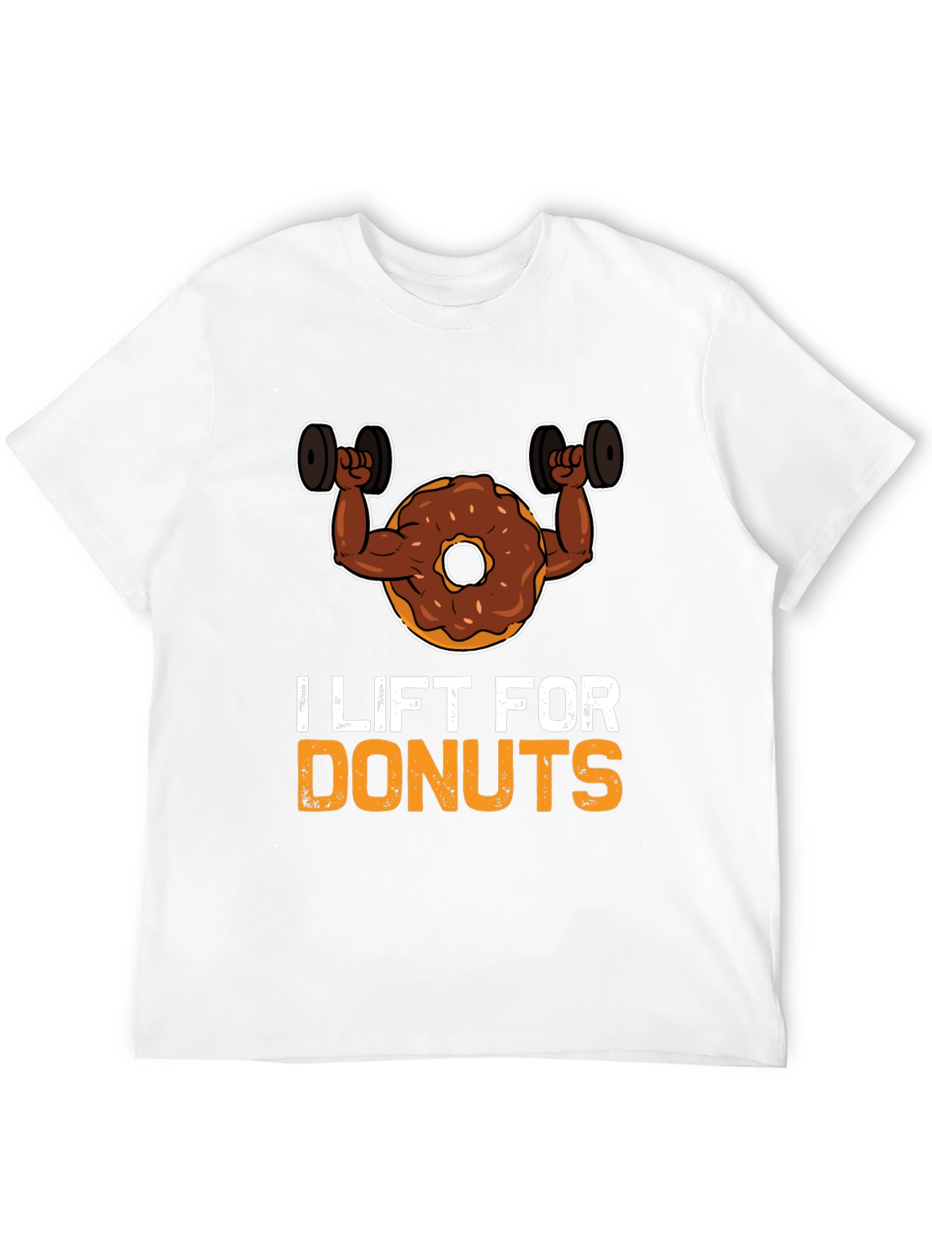 Black I Lift For Donuts Black Graphic T-Shirt view 12