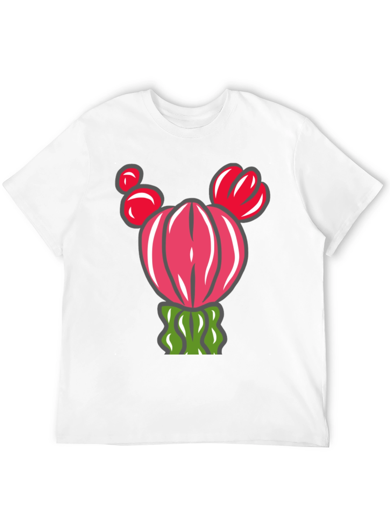 Black Cactus Graphic T-Shirt - Whimsical Desert Style view 12
