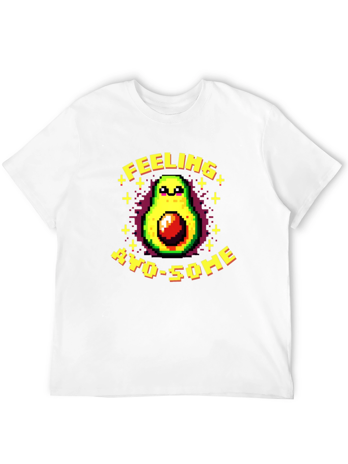 Black Feeling Avo-Some Pixelated Avocado T-Shirt view 12