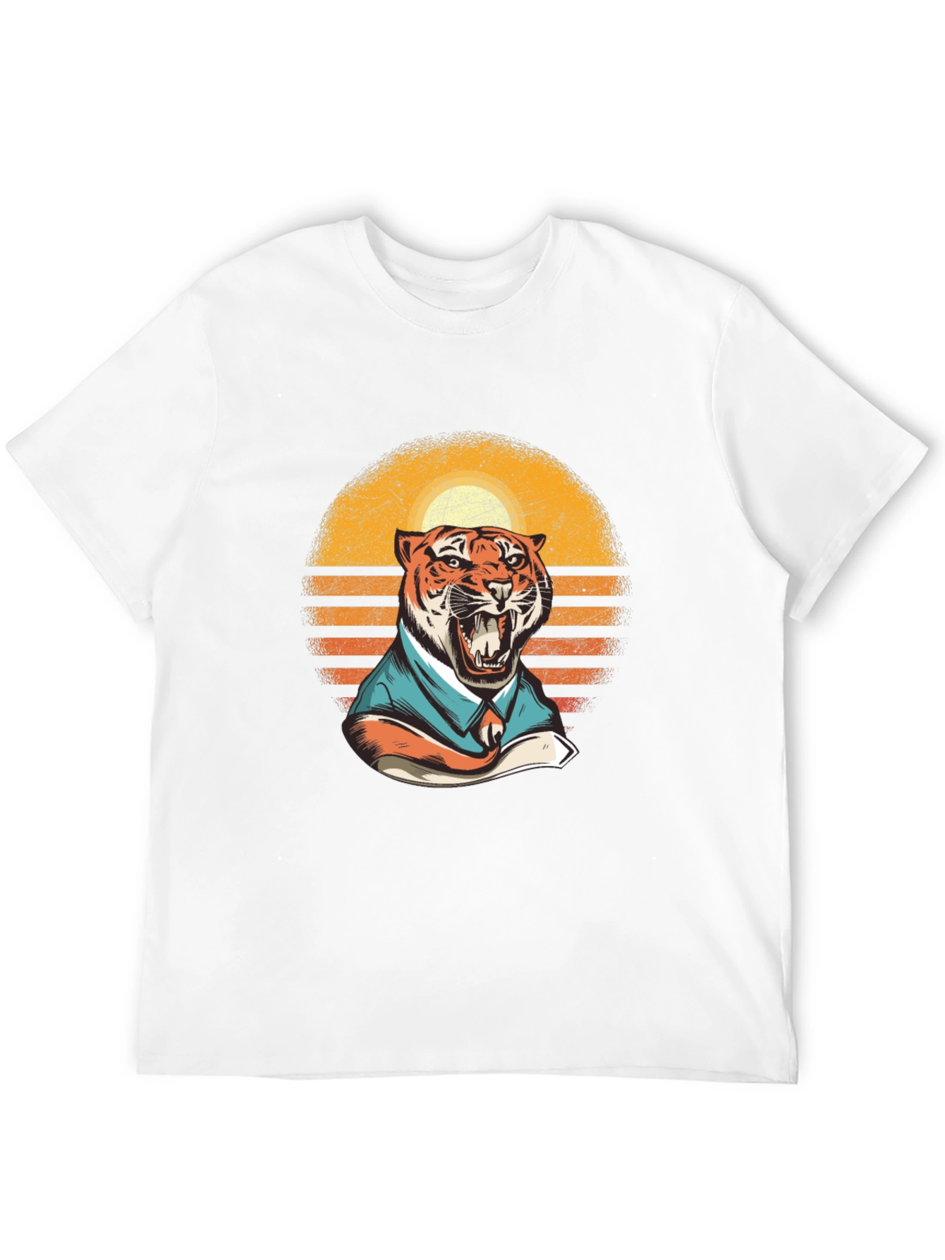 Black Tiger Business Retro T-Shirt view 12